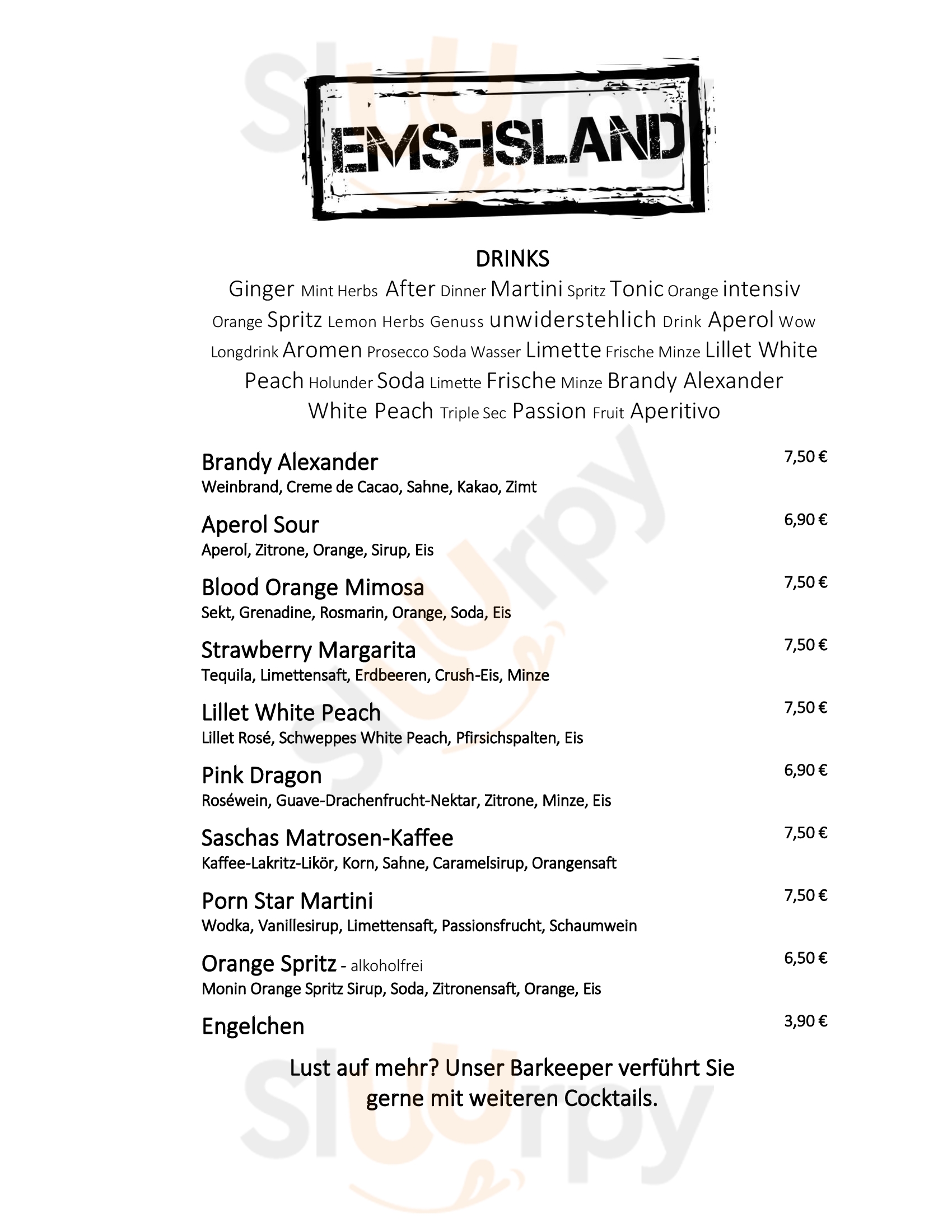 Ems-island Lingen Menu - 1