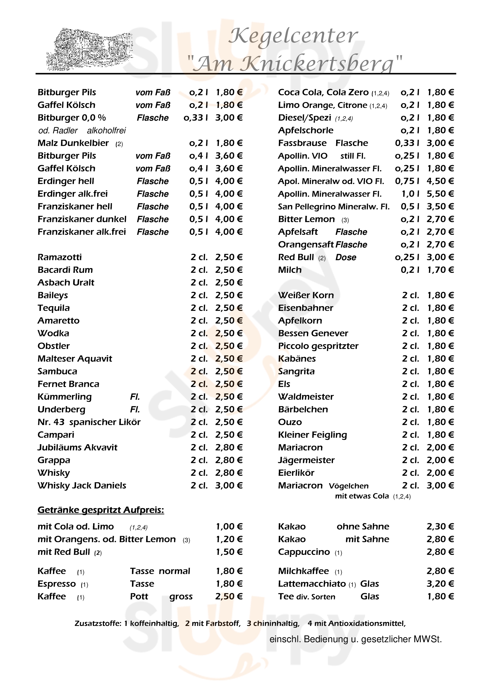 Kegelcenter Am Knickertsberg Eschweiler Menu - 1