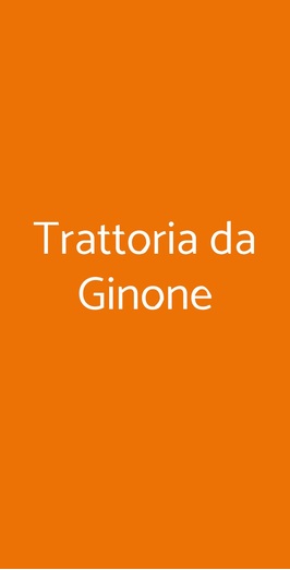 Trattoria Da Ginone 1949, Firenze