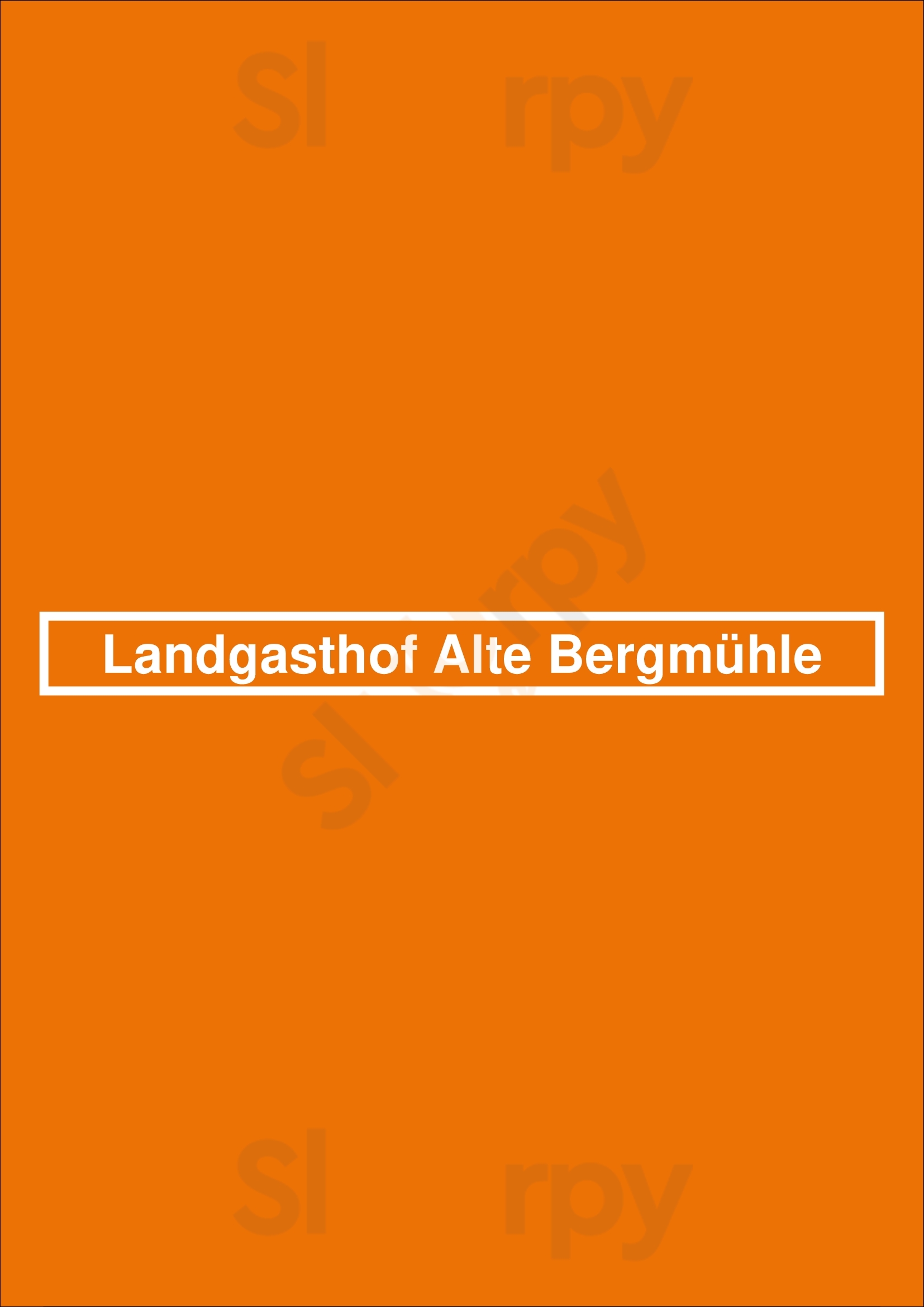 Landgasthof Alte Bergmühle Dreieich Menu - 1