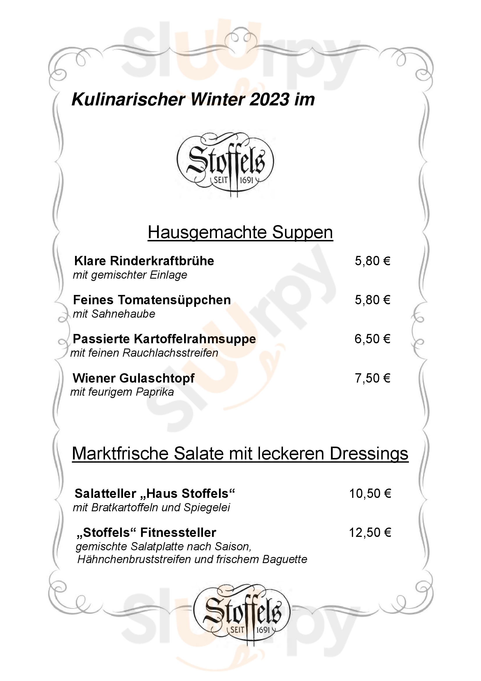 Stoffels Schmallenberg Menu - 1