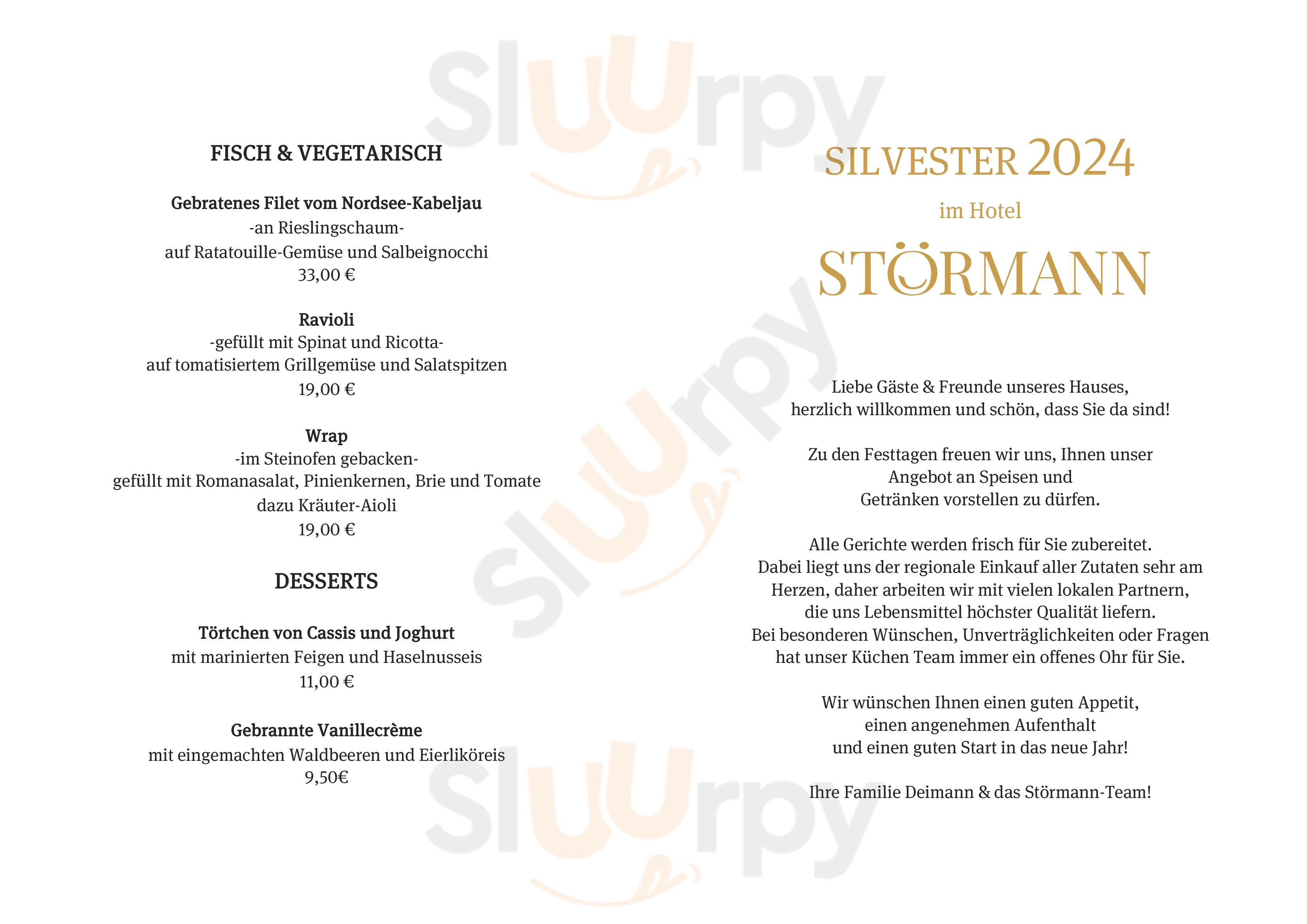 Restaurant Im Hotel Störmann Schmallenberg Menu - 1