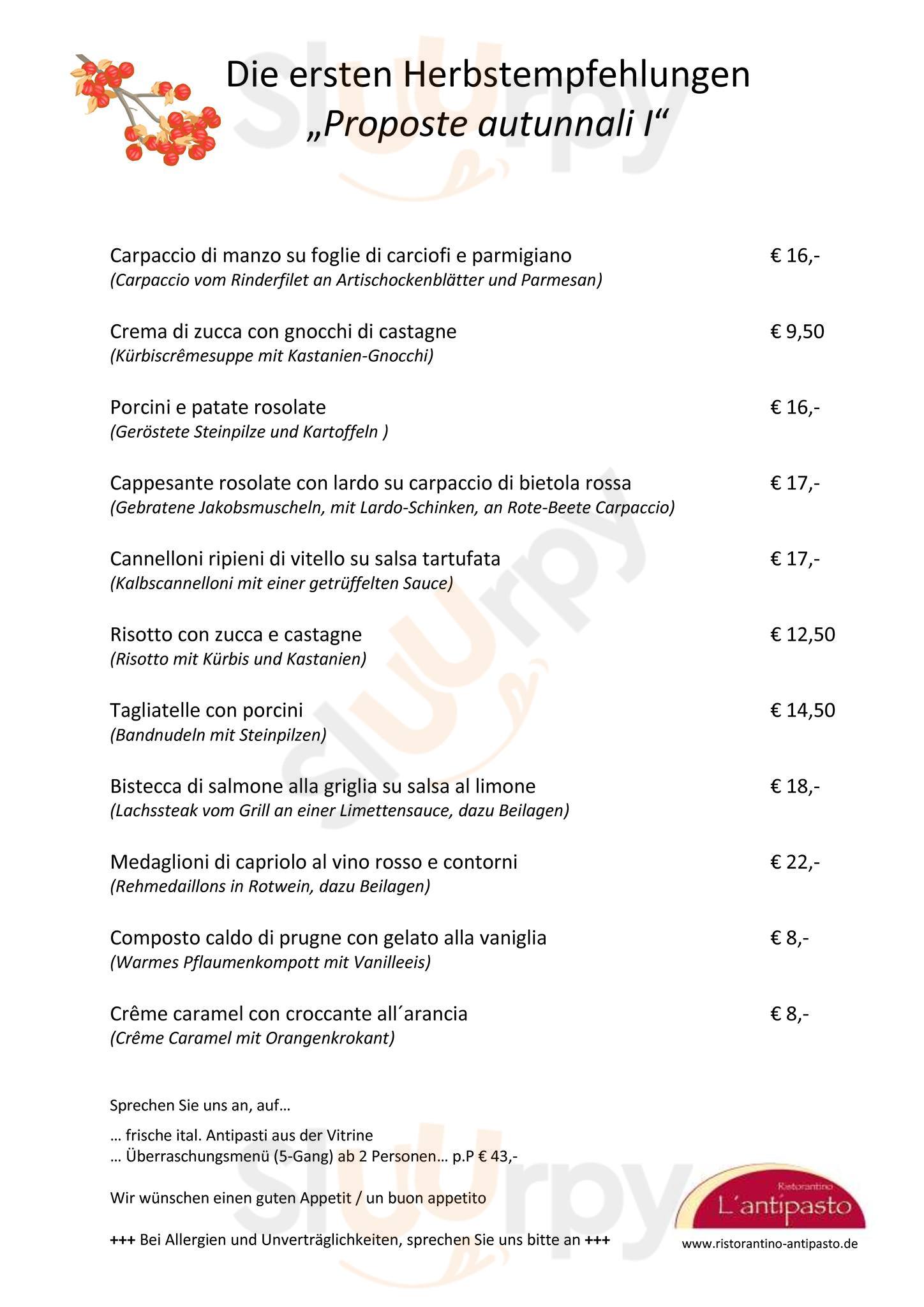 Ristorantino L´antipasto Dreieich Menu - 1