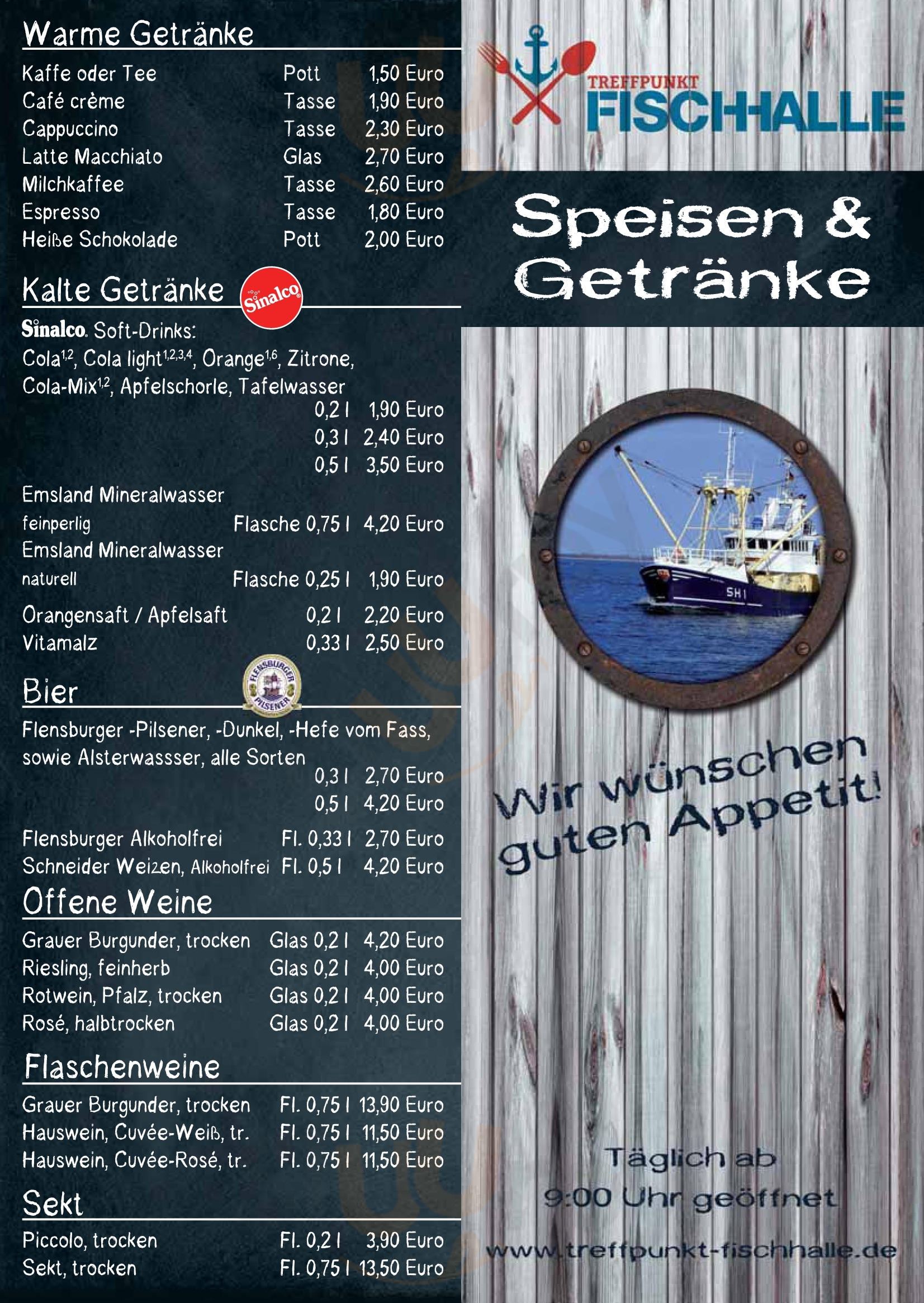 Treffpunkt Fischhalle Heiligenhafen Menu - 1