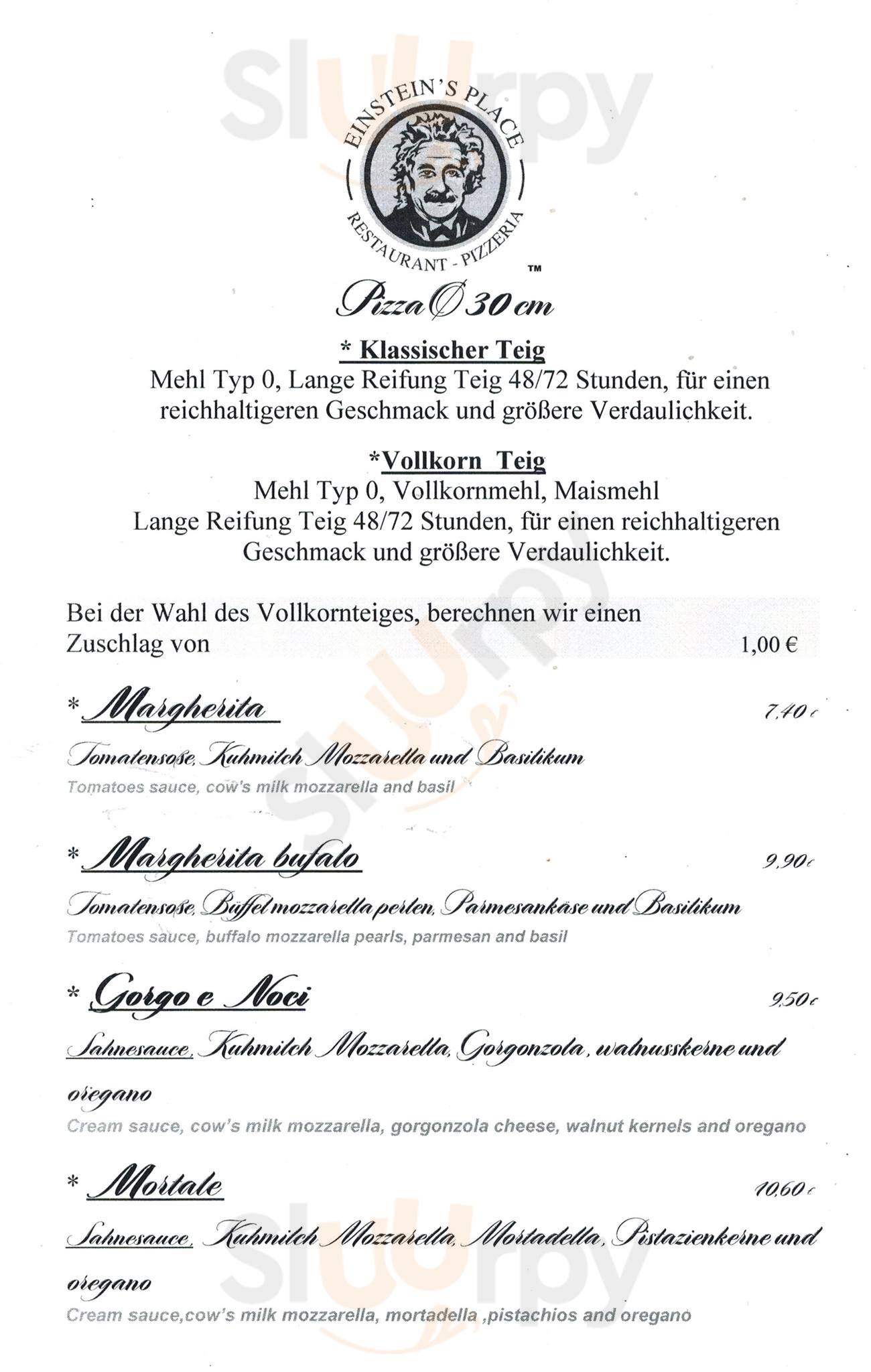 Einstein's Place Boppard Menu - 1