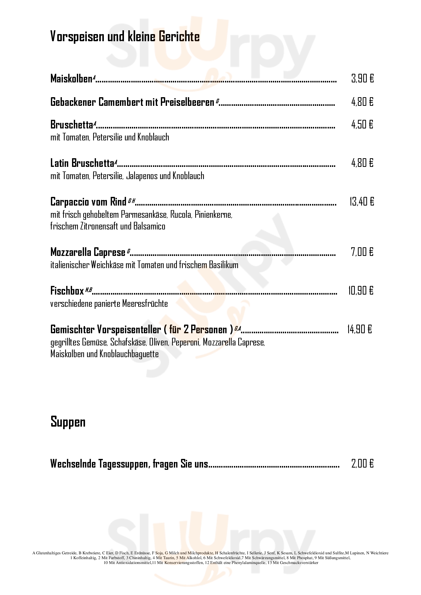 Manzo Steakhaus Mörfelden-Walldorf Menu - 1