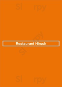 Restaurant Hirsch menu