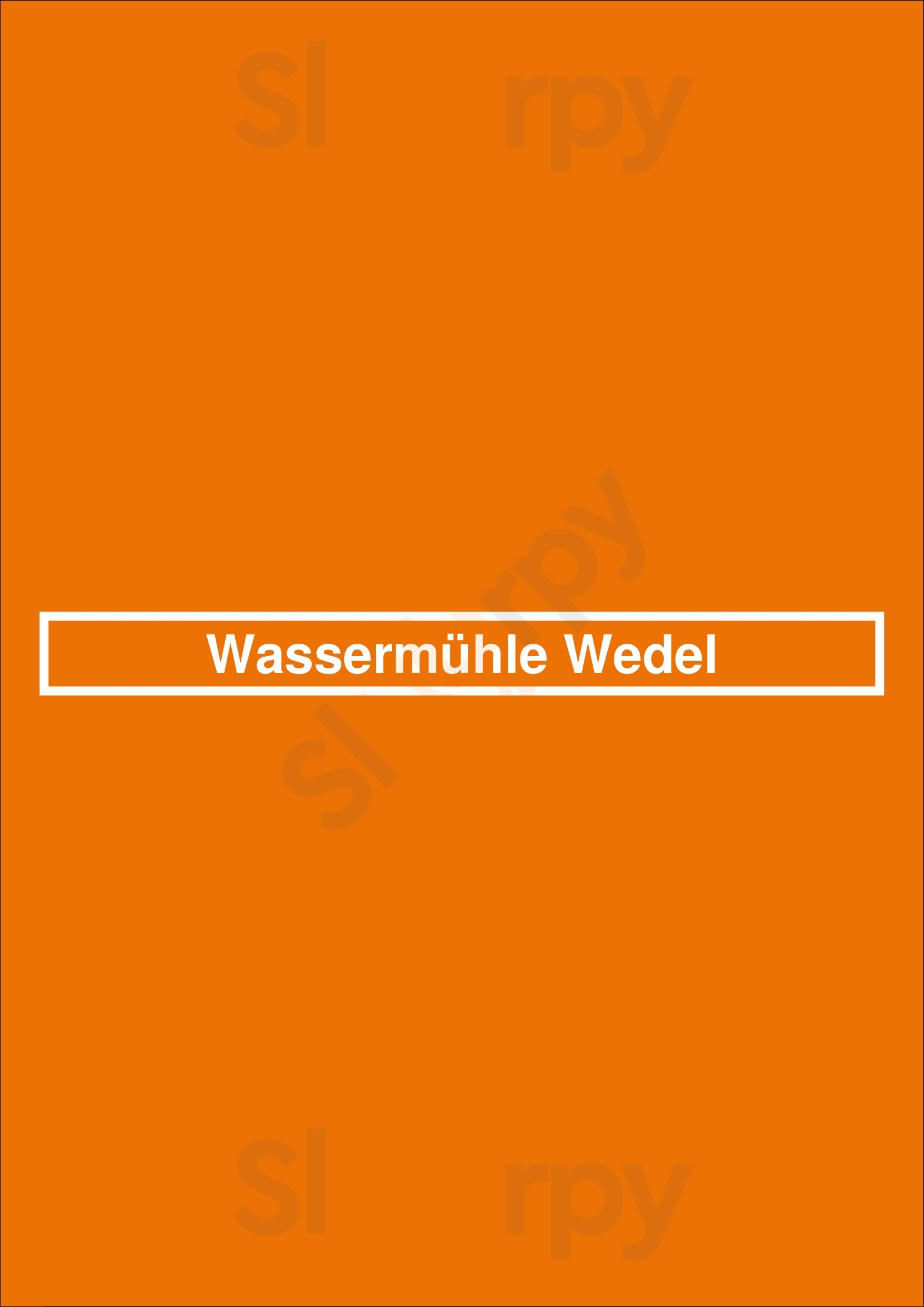 Wassermühle Wedel Wedel Menu - 1