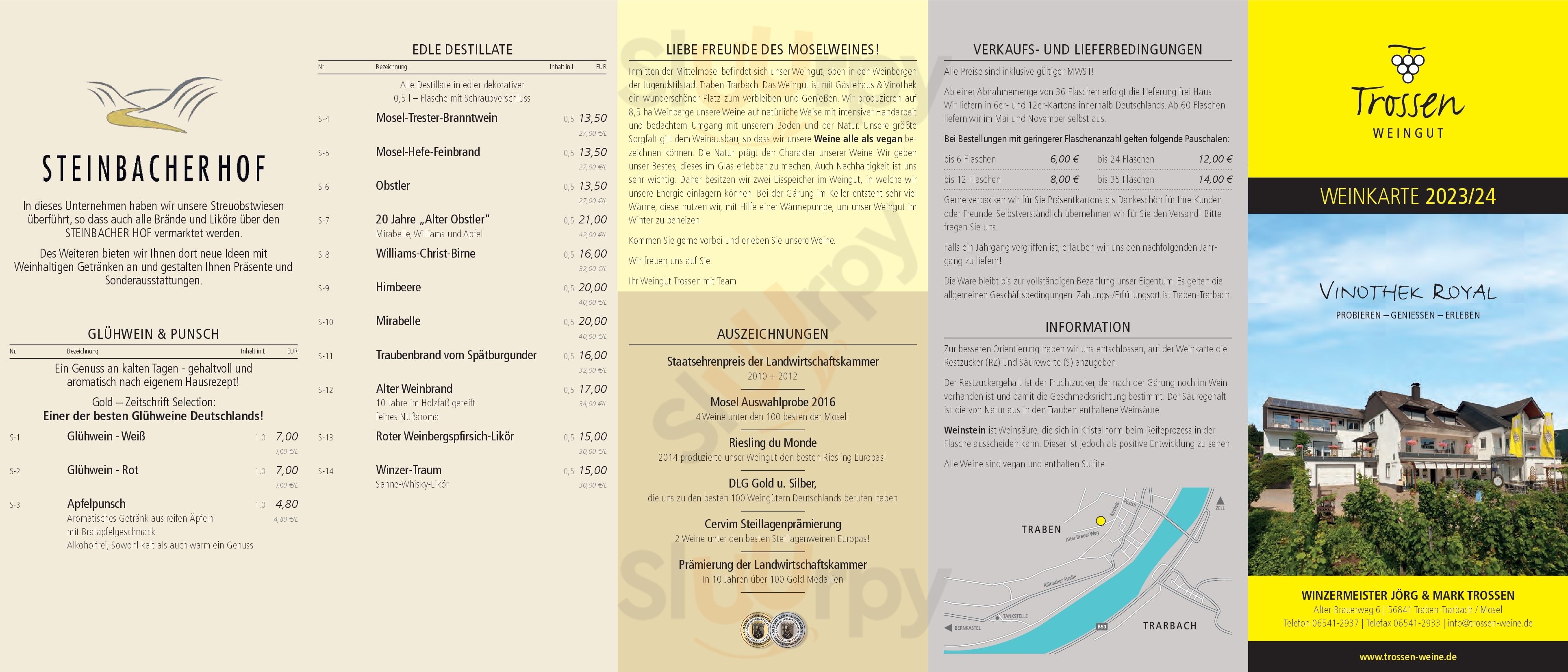 Weingut Trossen Traben-Trarbach Menu - 1