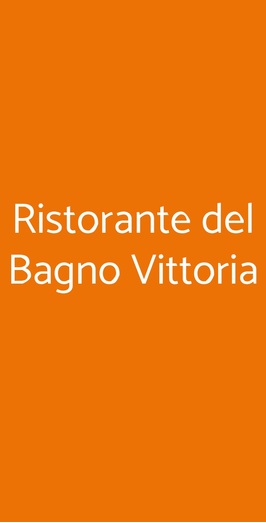 Ristorante Del Bagno Vittoria, Tirrenia