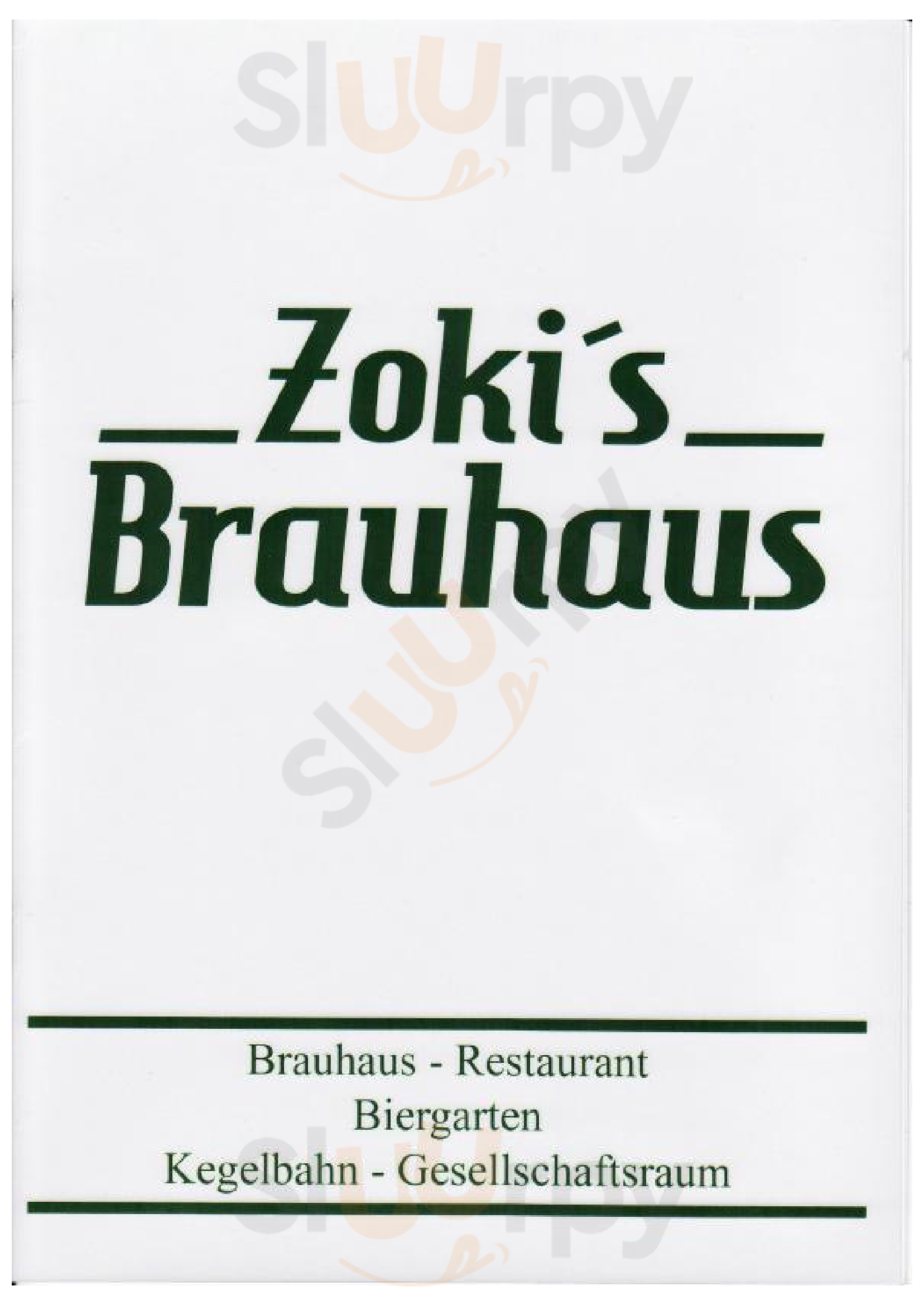 Zoki's Brauhaus Köln Menu - 1