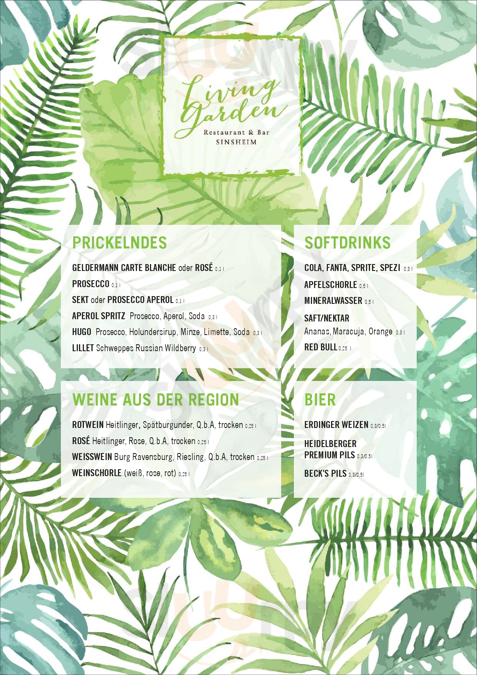 Living Garden Sinsheim Menu - 1