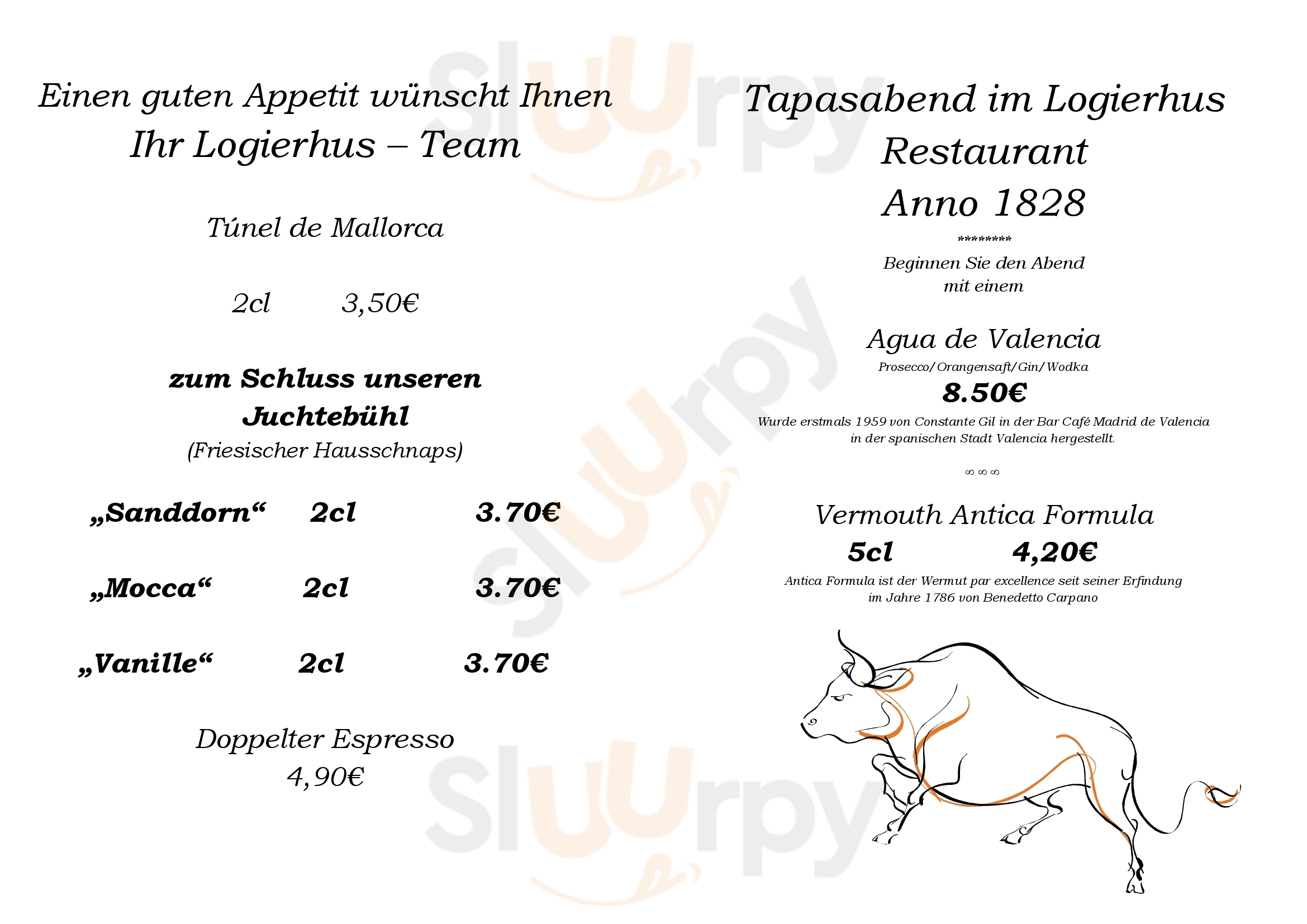 Restaurant Anno 1828 Langeoog Menu - 1