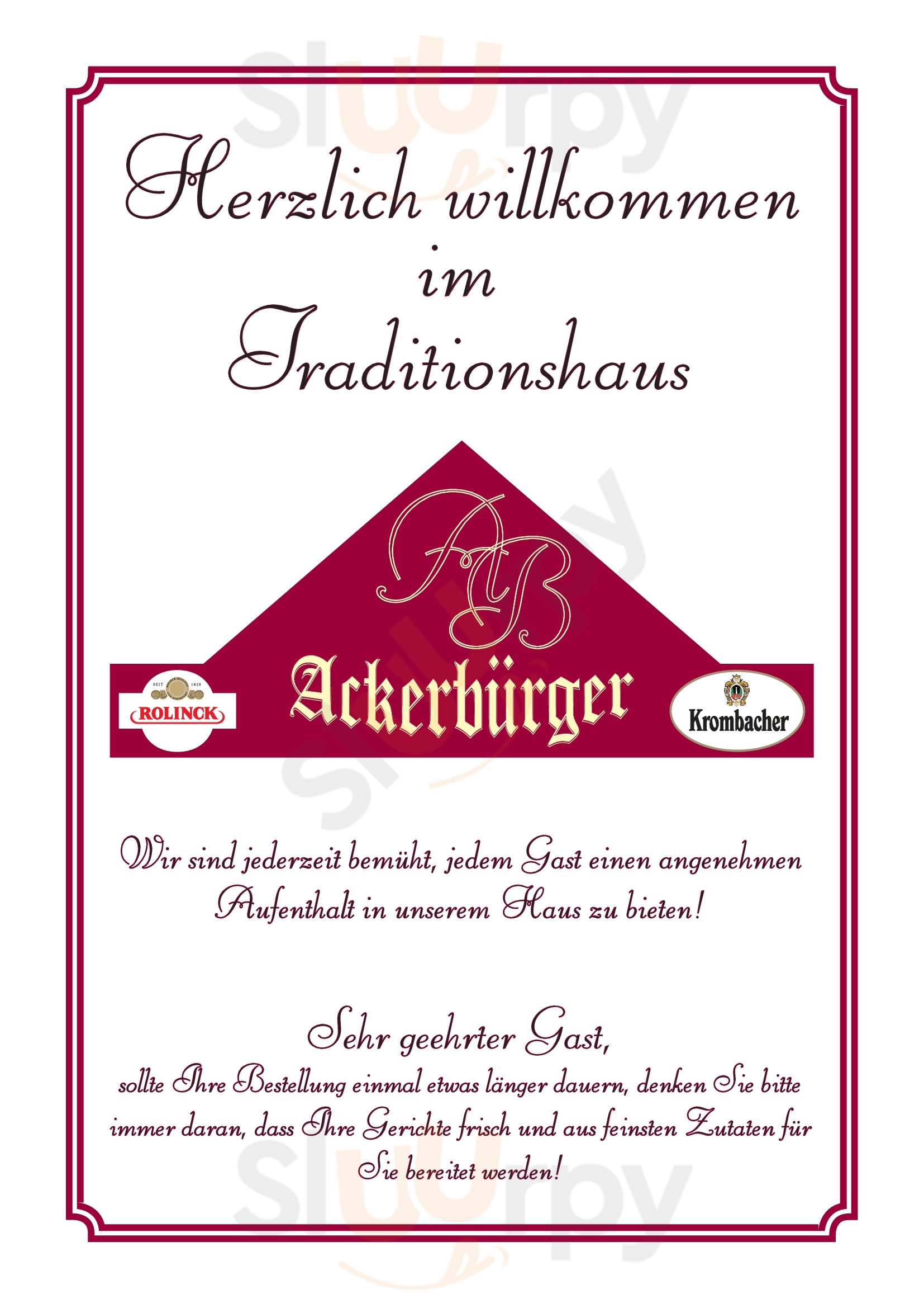 Ackerbürger Steinfurt Menu - 1