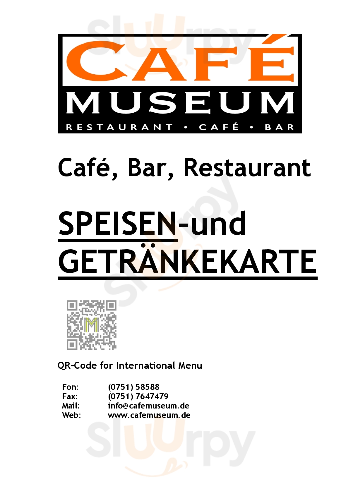 Café Museum Weingarten Menu - 1