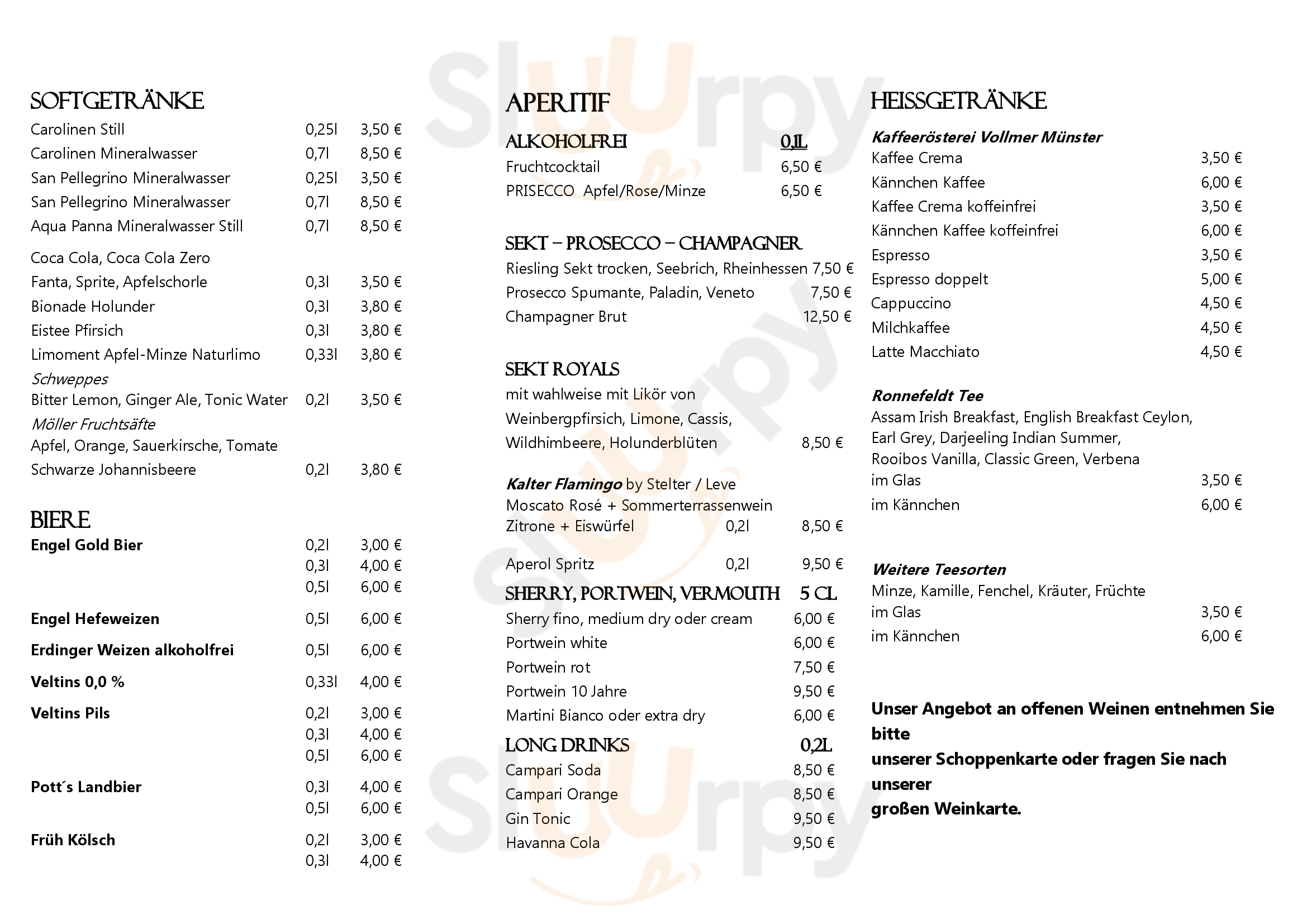 Hotel Im Engel Warendorf Menu - 1