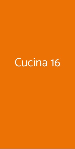 Cucina 16, Firenze