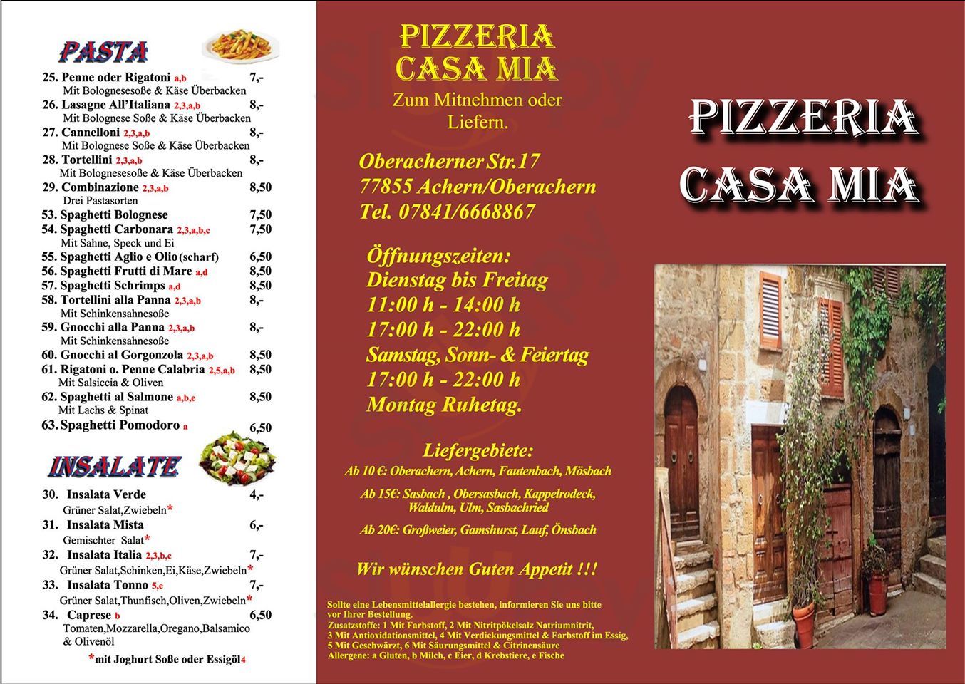 Pizza & Pinsa - Casa Mia Achern Achern Menu - 1