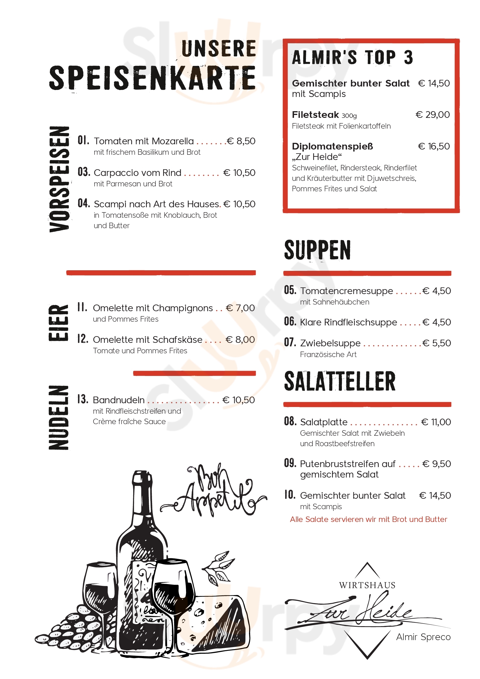 Wirtshaus Zur Heide - Almir Spreco Bornheim Menu - 1