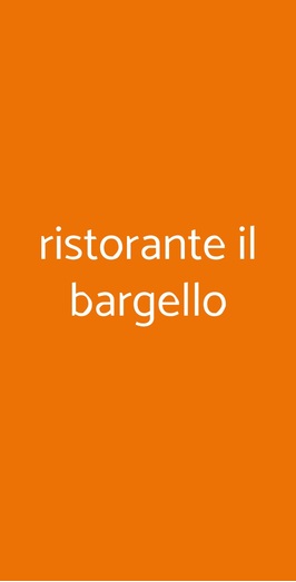 Ristorante Il  Bargello, Firenze