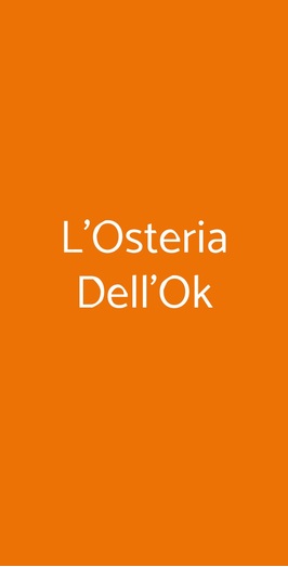 L'osteria Dell'ok, Firenze