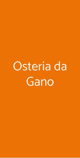 Osteria Da Gano, Siena