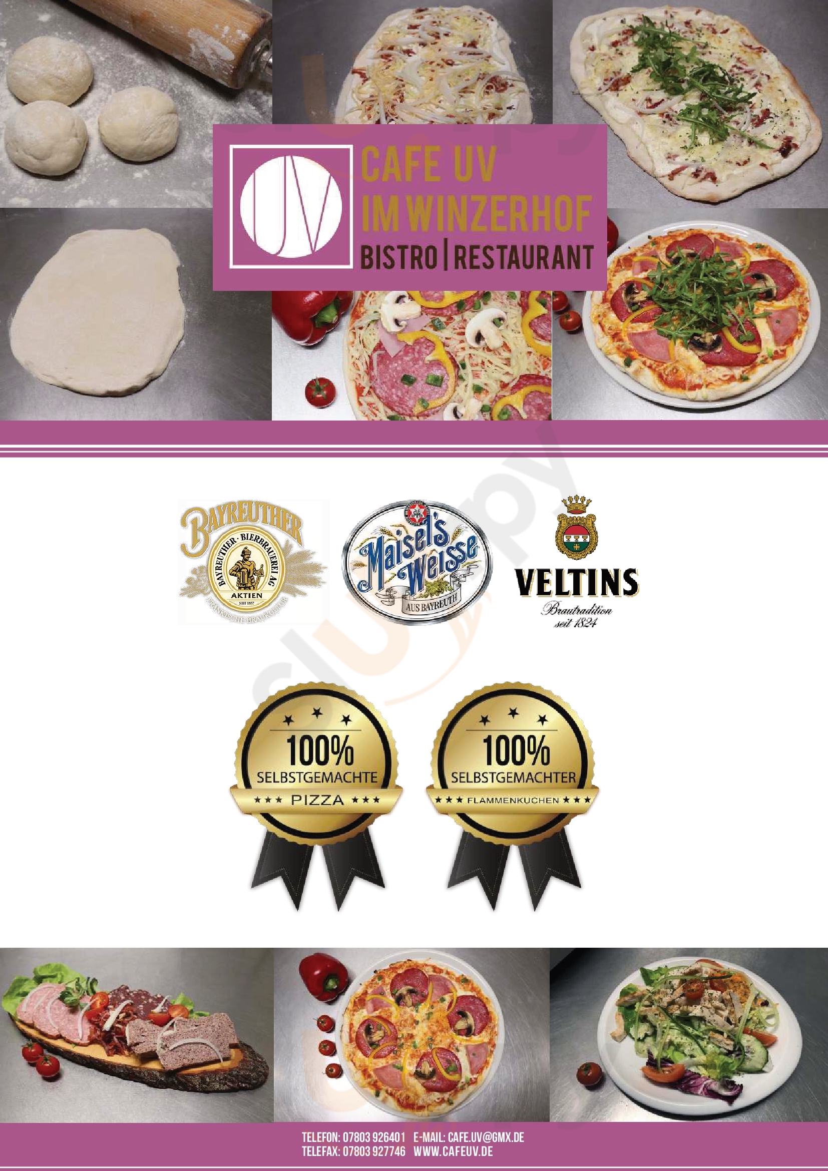 Main Menu - Cafe Uv Im Winzerhof