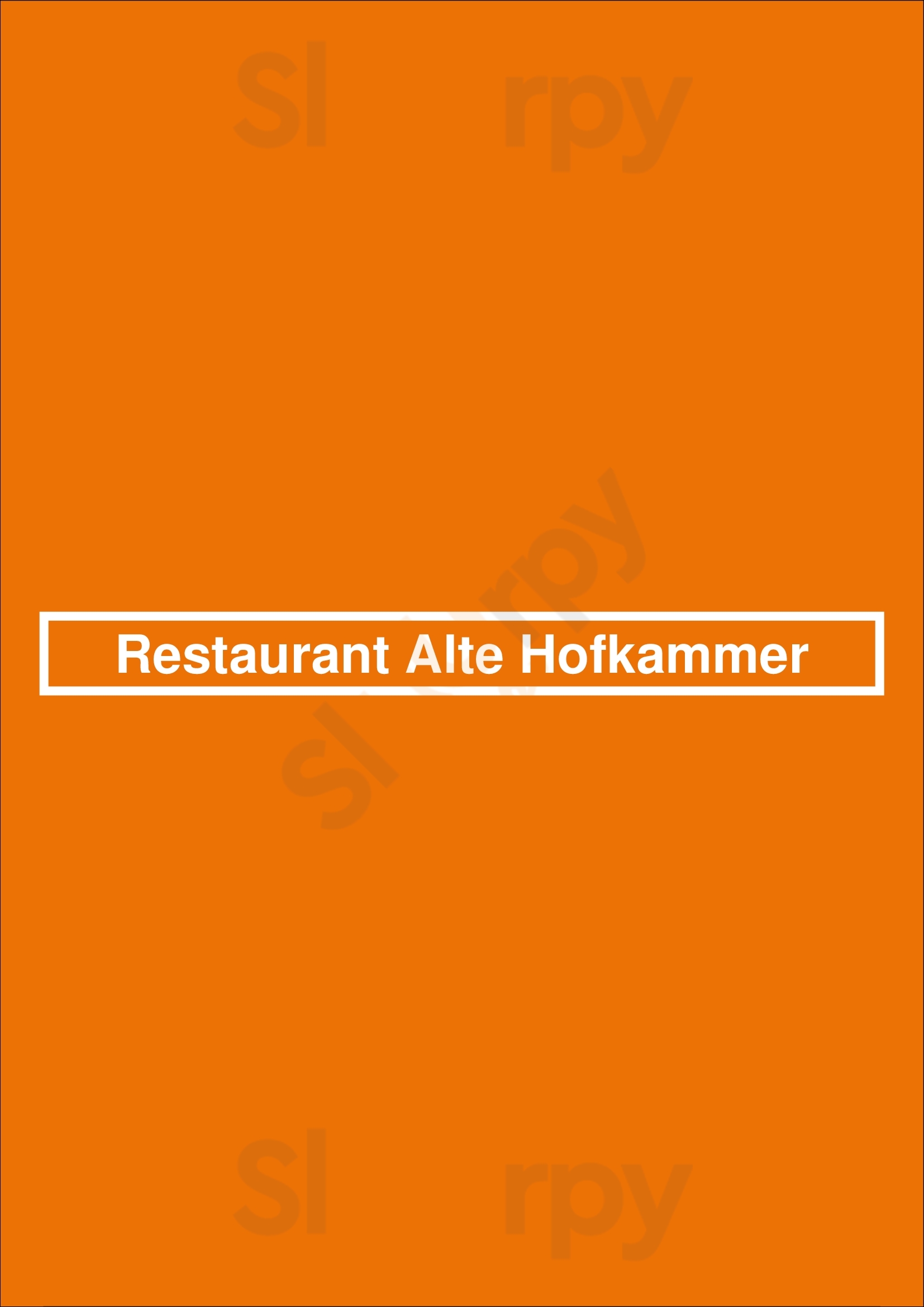 Restaurant Alte Hofkammer Stuttgart Menu - 1