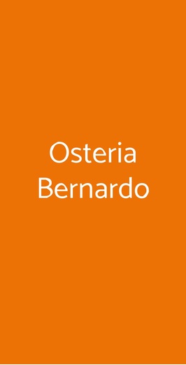 Osteria Bernardo, Pisa