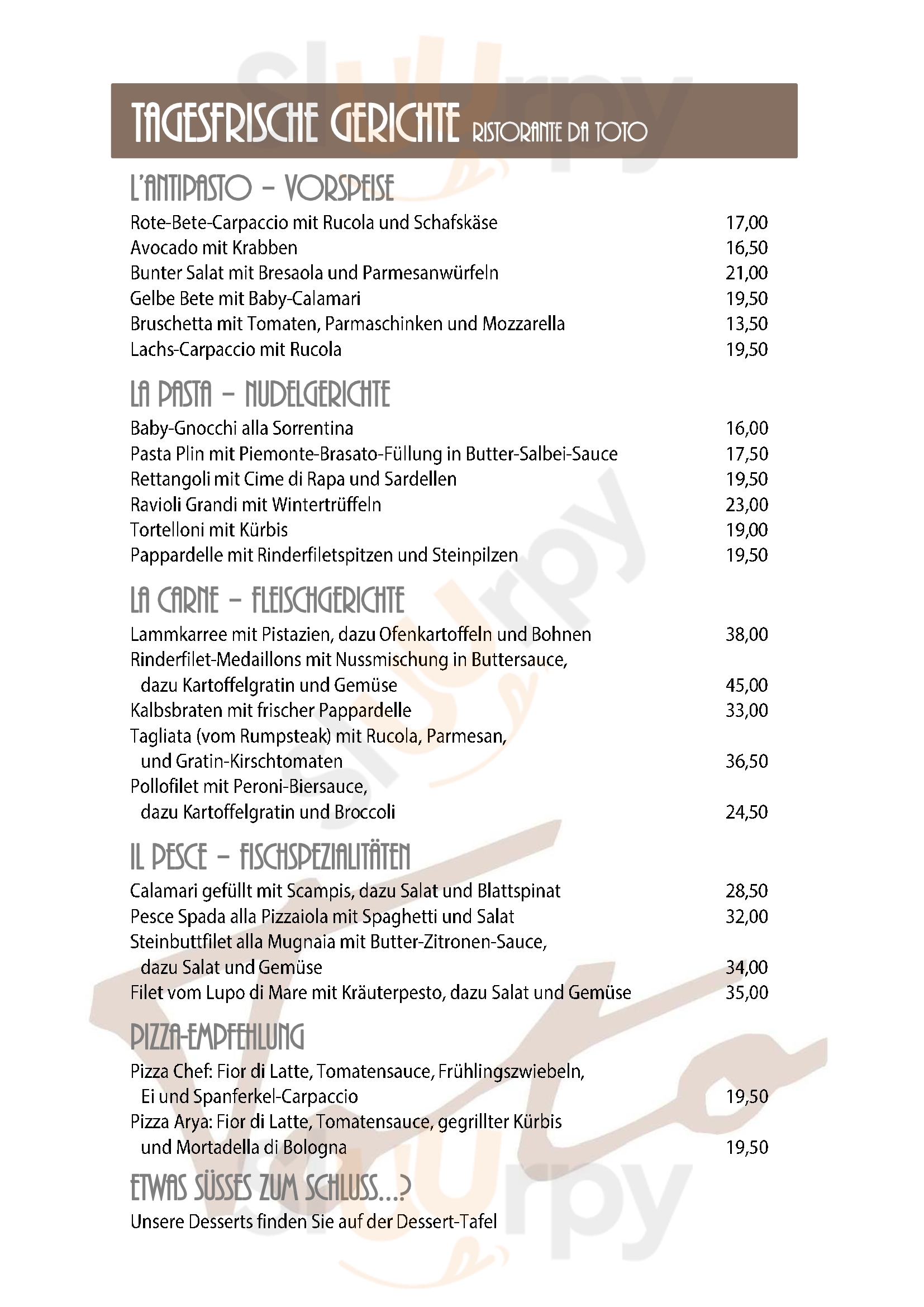 Da Toto Erftstadt Menu - 1