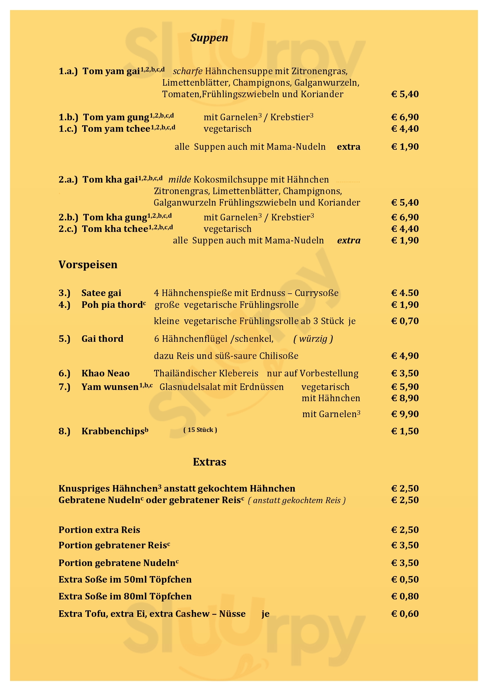 Pranee's Thai Haus Flörsheim Menu - 1