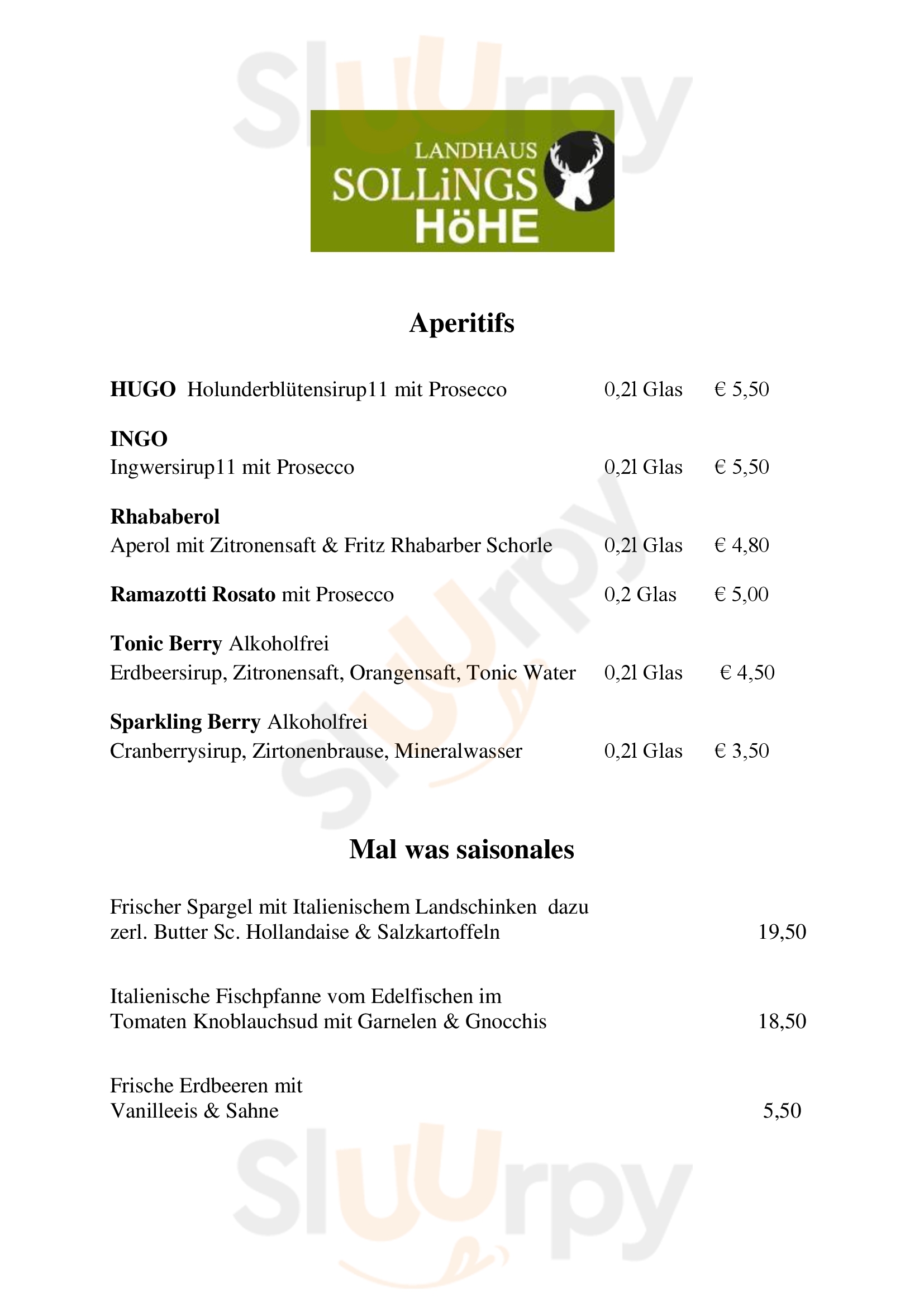 Hotel Sollingshöhe Holzminden Menu - 1