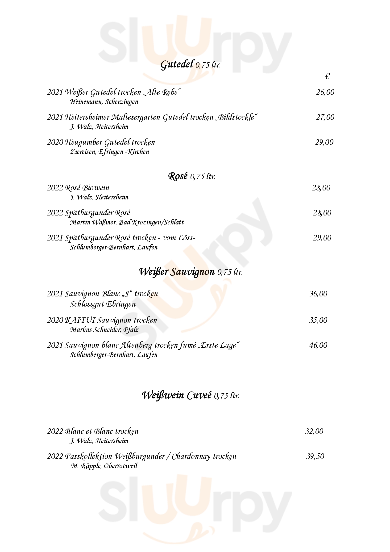 Restaurant Des Hotel Kreuz Post Staufen Menu - 1