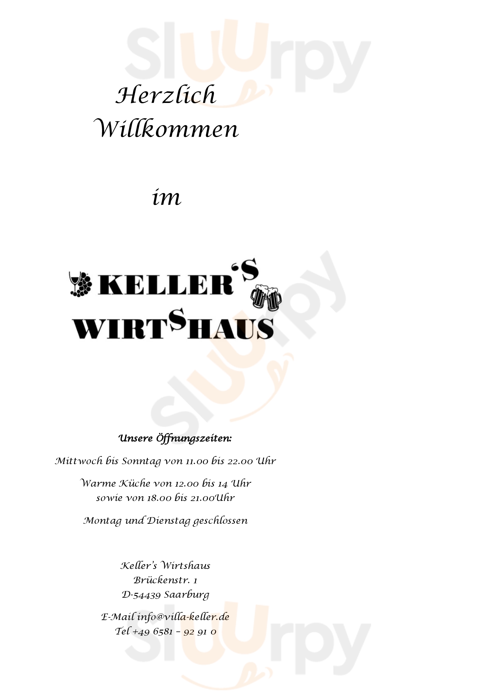 Hotel Villa Keller Restaurant Saarburg Menu - 1