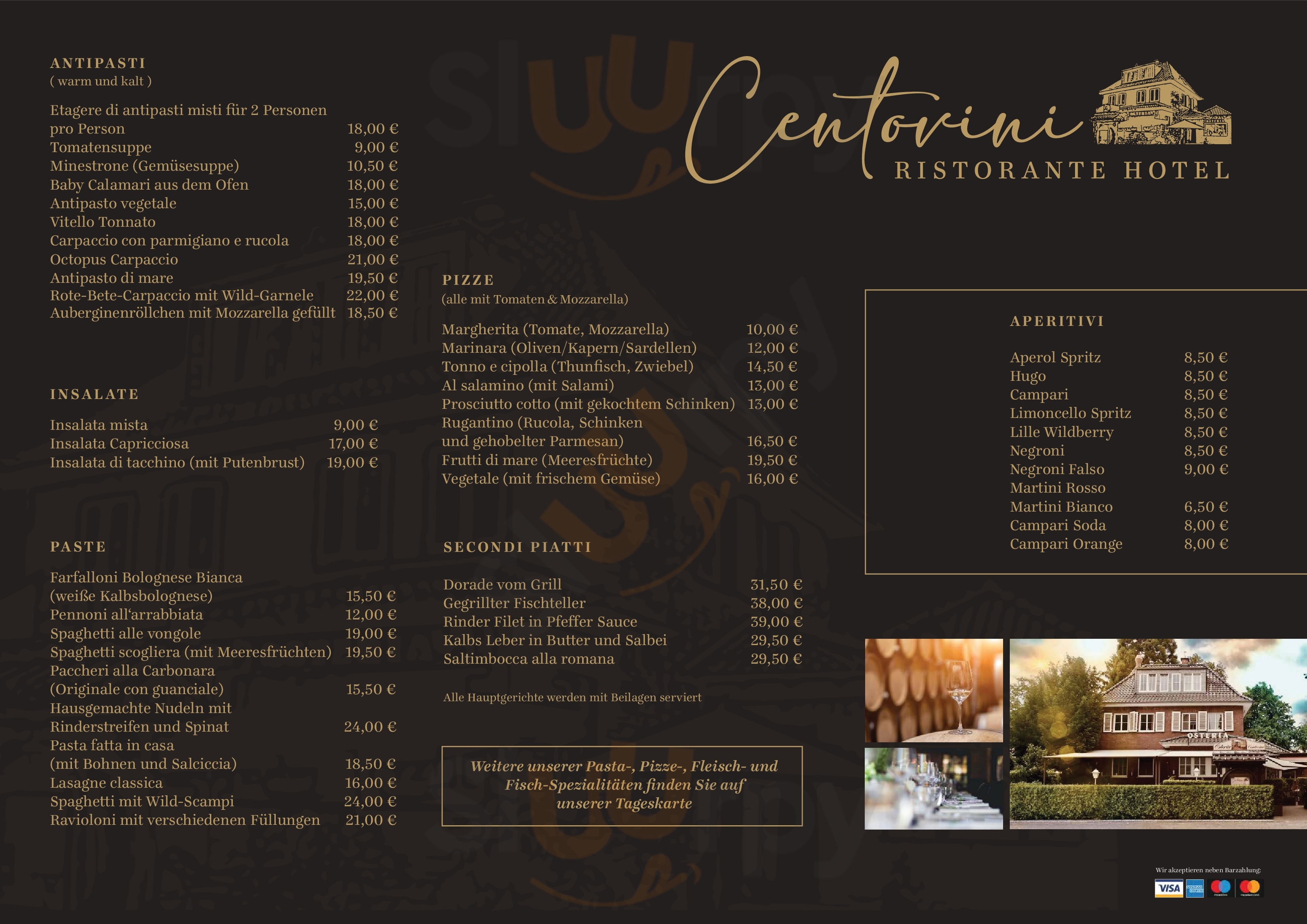 Hotel Osteria Centovini Köln Menu - 1