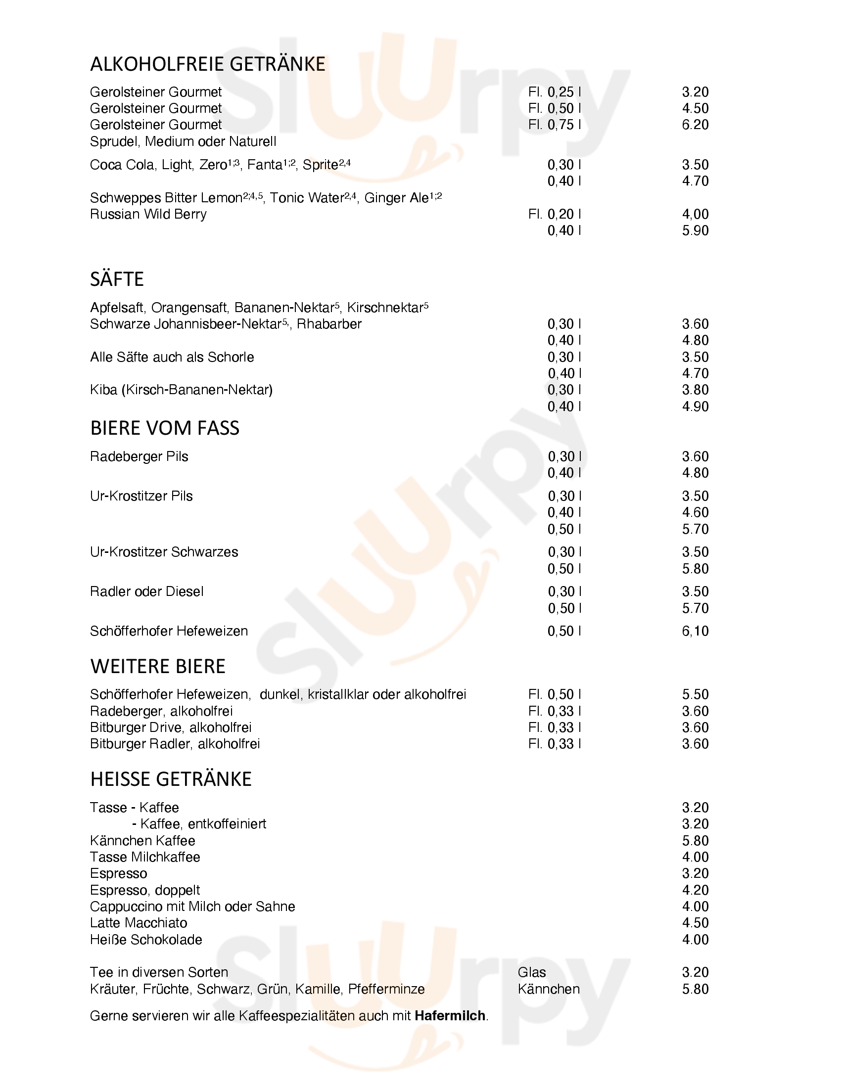 Hotel Güldene Berge Weißenfels Menu - 1