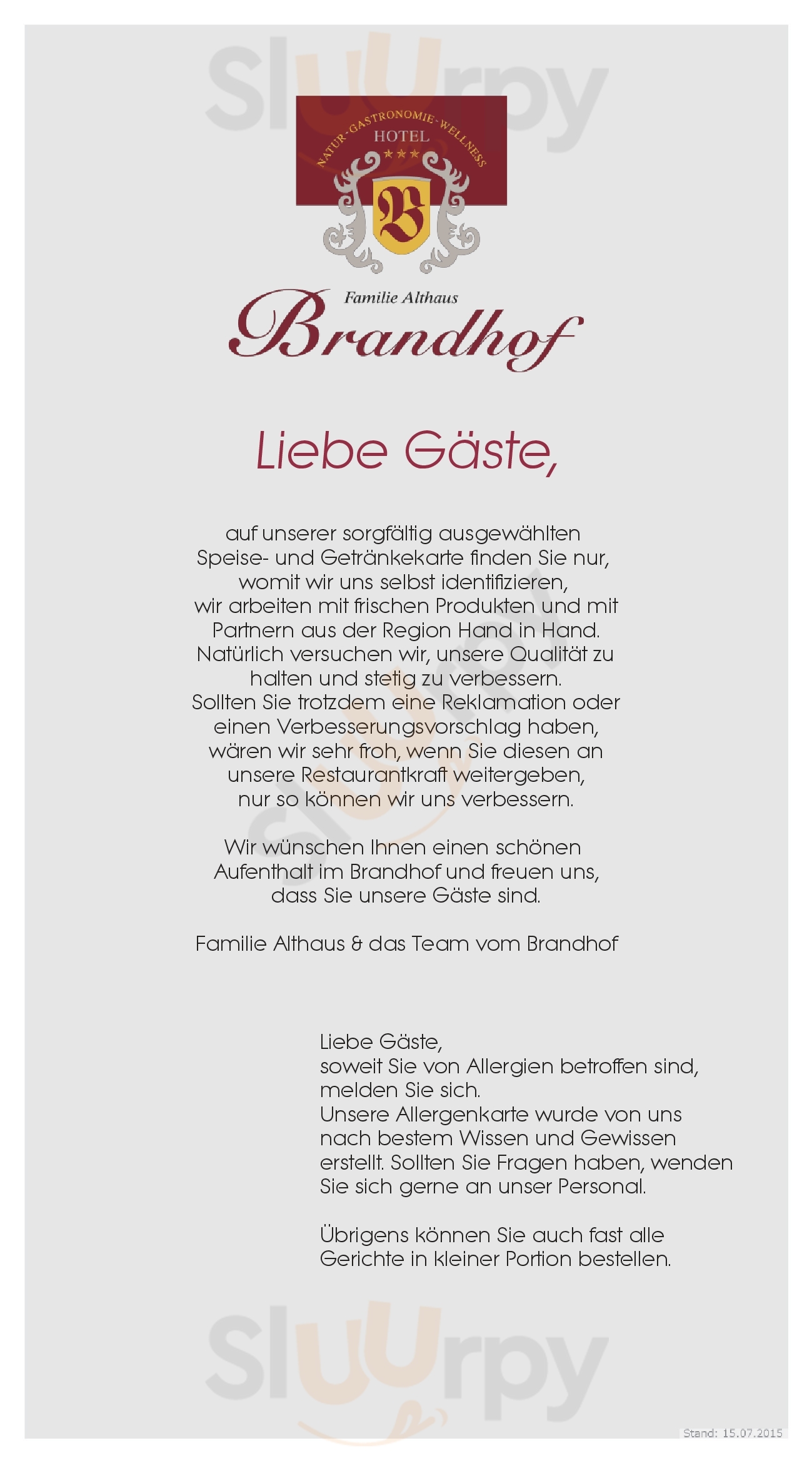 Brandhof Seeheim-Jugenheim Menu - 1