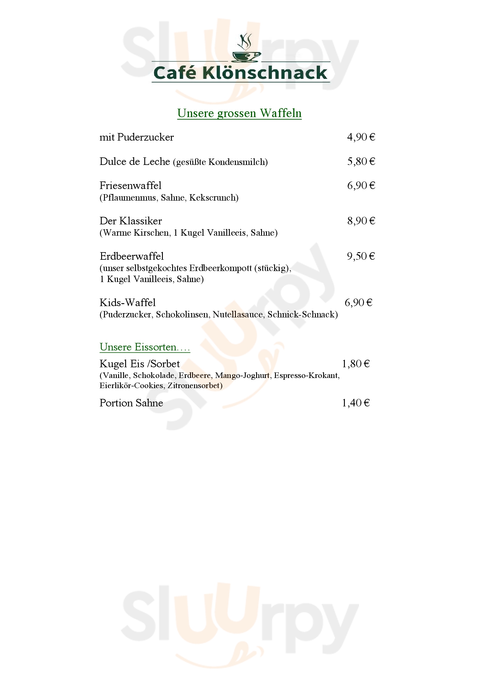 Café Klönschnack Wangerooge Menu - 1
