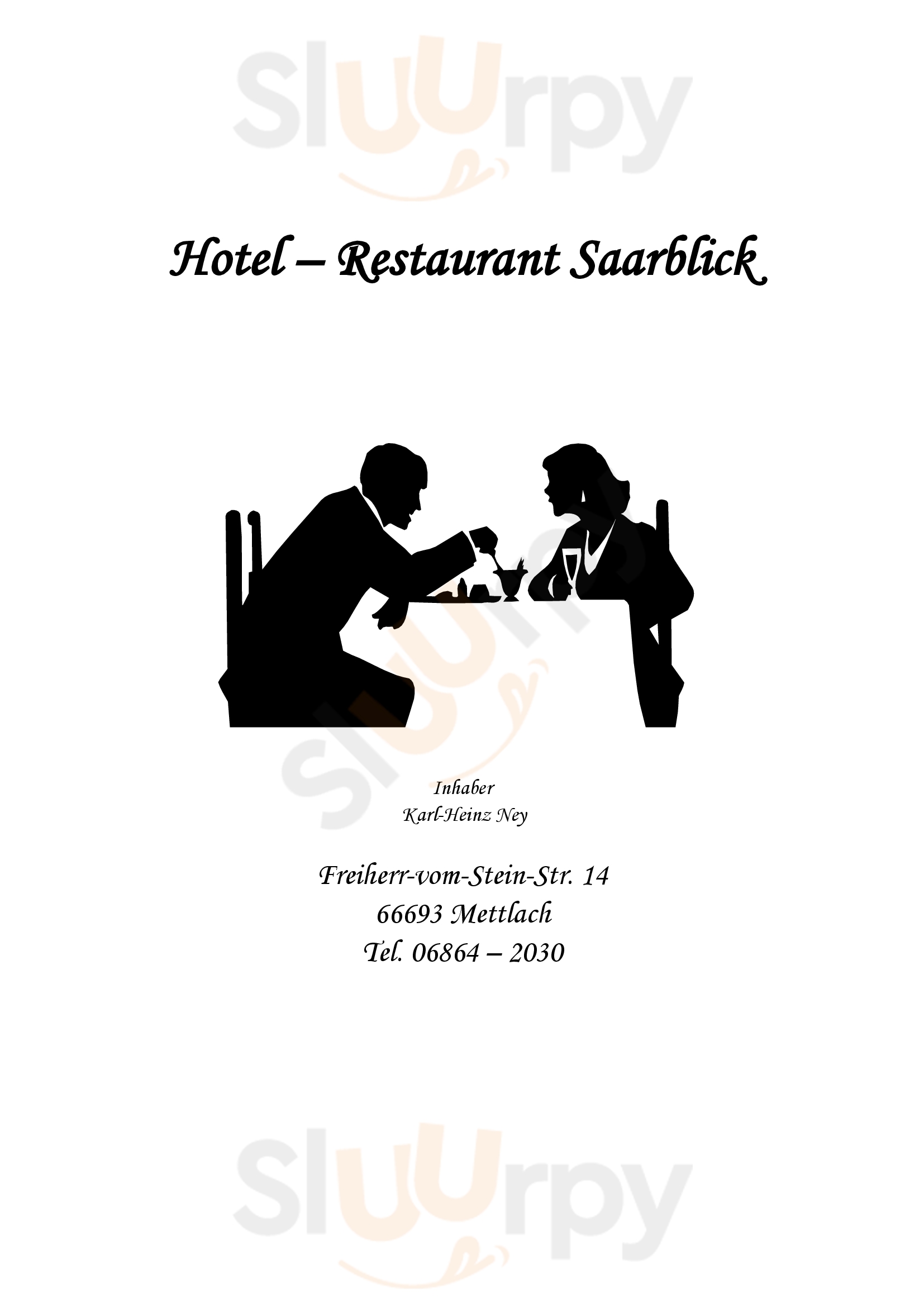 Hotel-restaurant Saarblick Mettlach Menu - 1