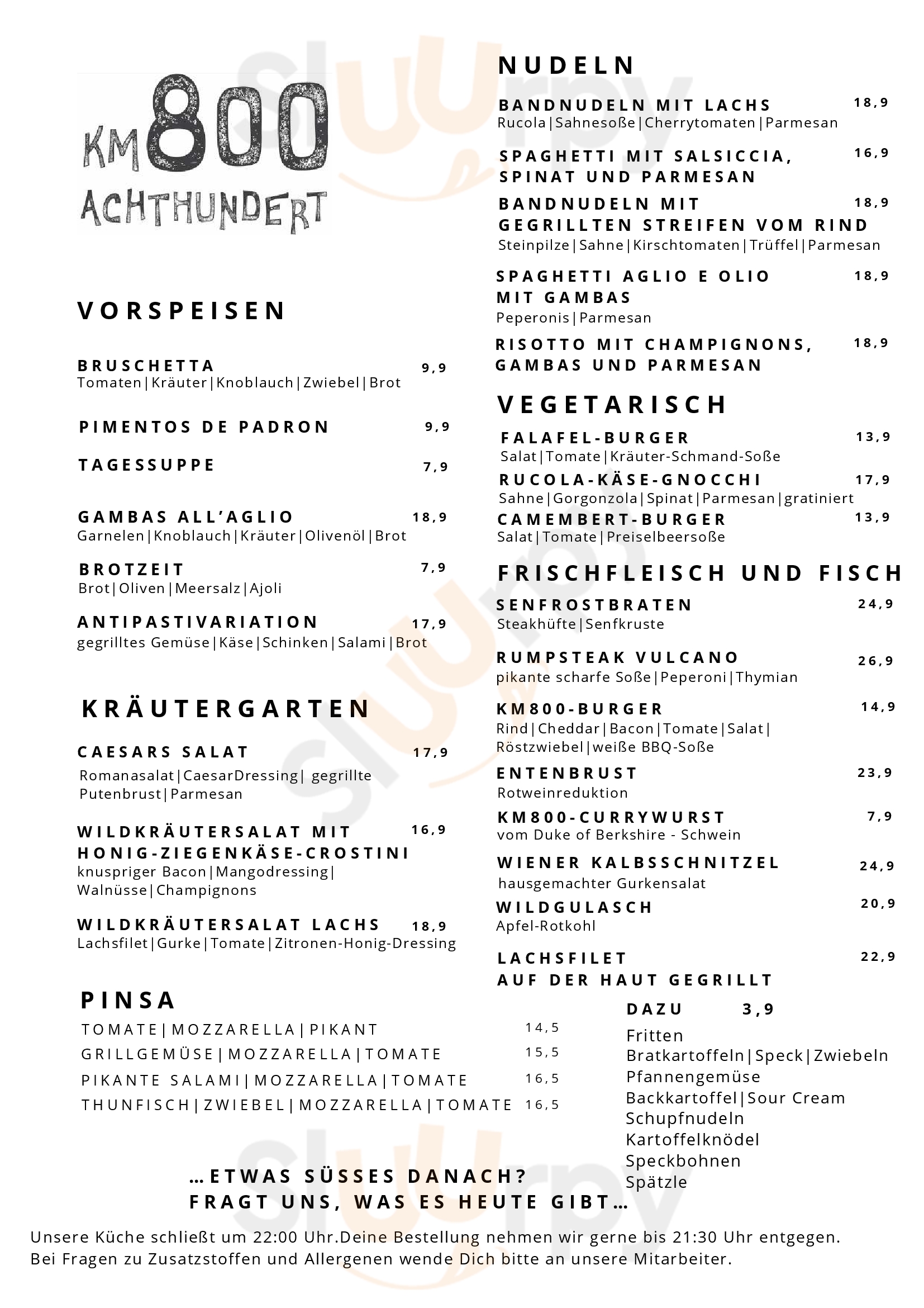 Km800 Voerde Menu - 1