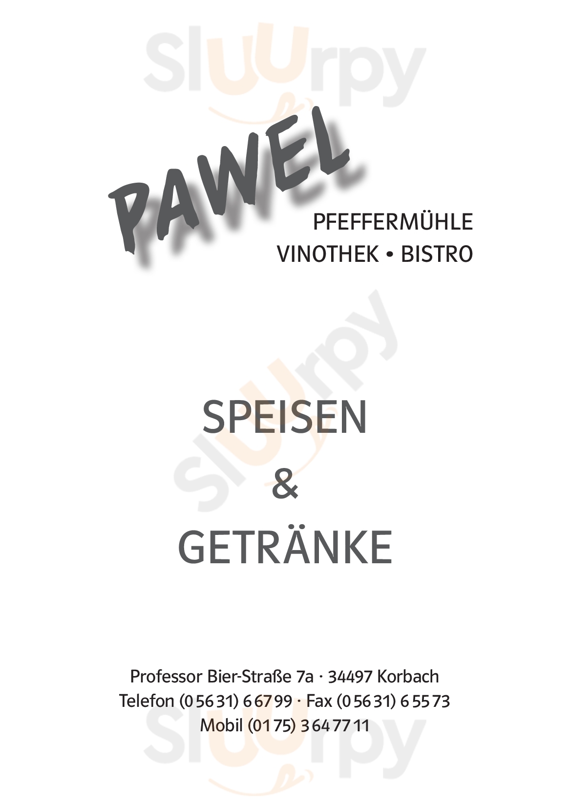 Pawel Korbach Menu - 1