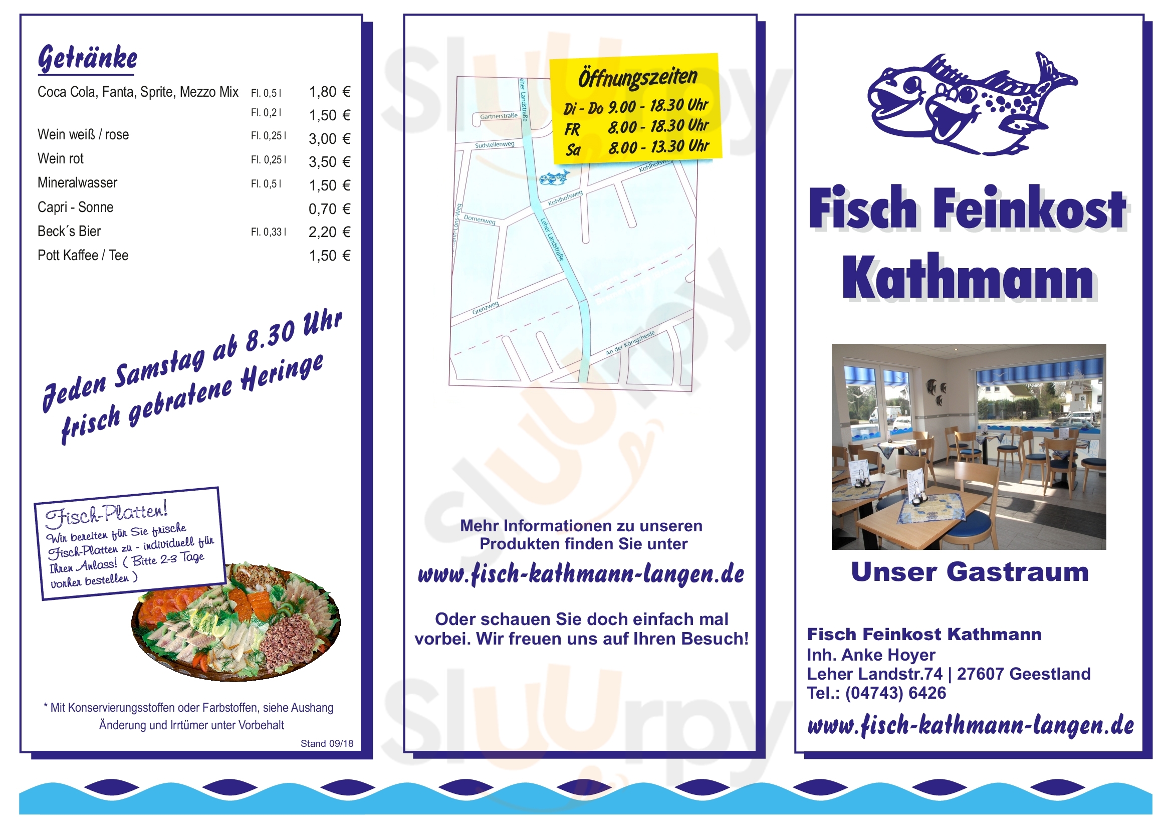 Fisch Feinkost Kathmann Geestland Menu - 1