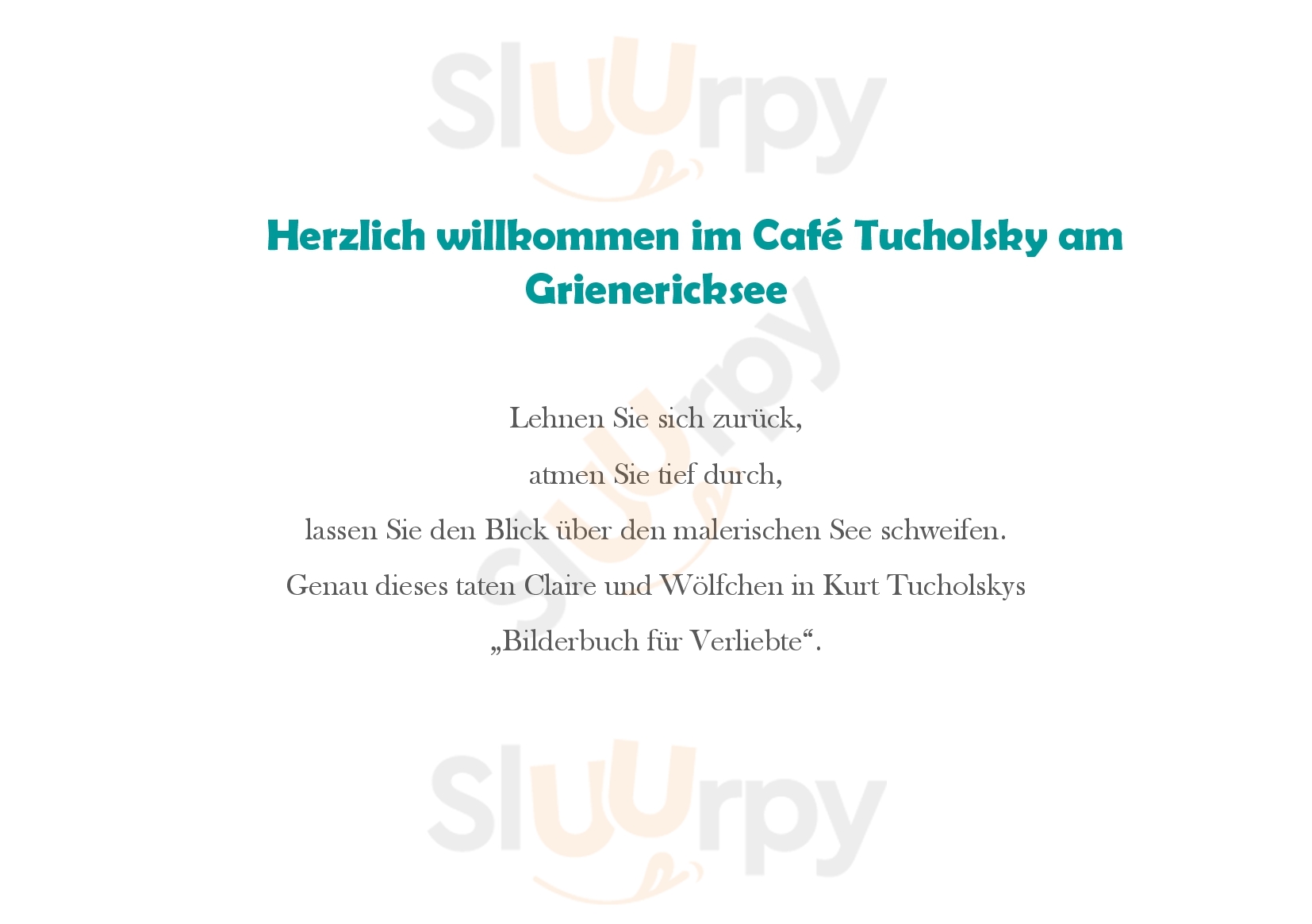 Tucholsky Restaurant & Cafe In Rheinsberg Rheinsberg Menu - 1