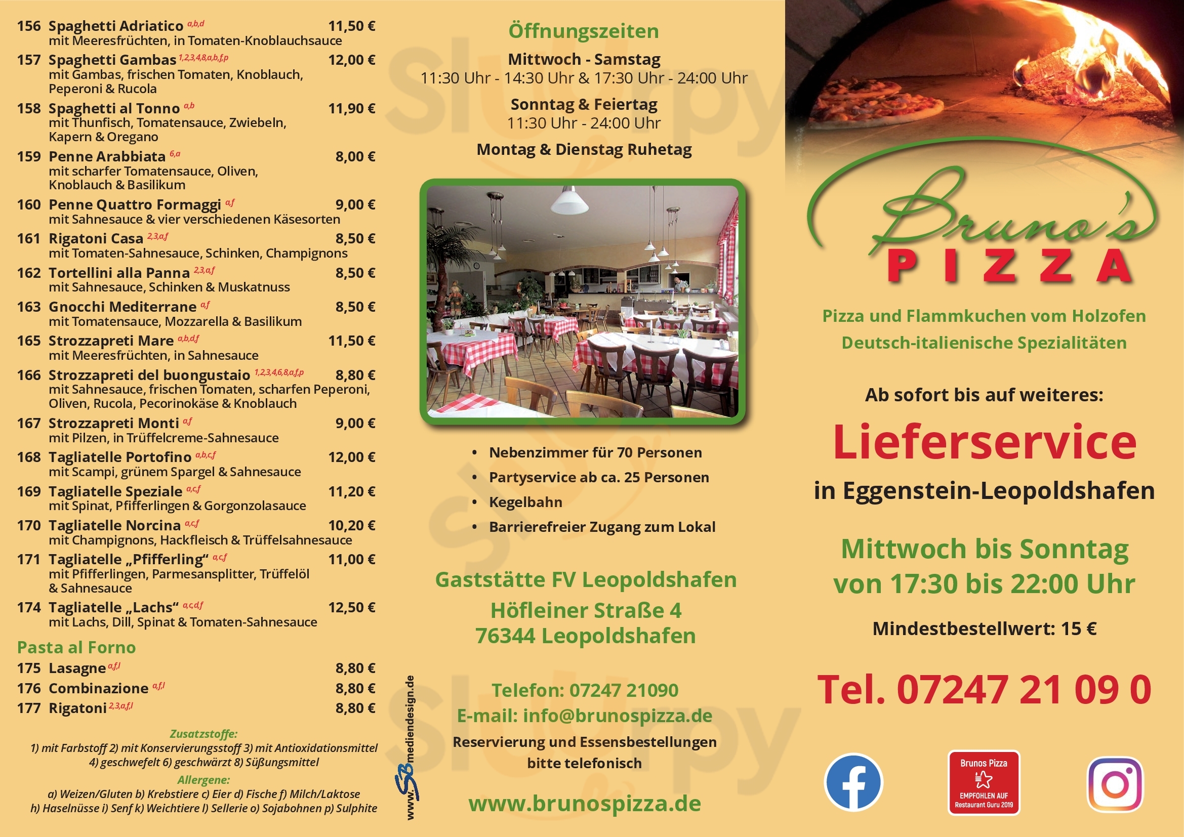 Brunos Pizza Eggenstein-Leopoldshafen Menu - 1