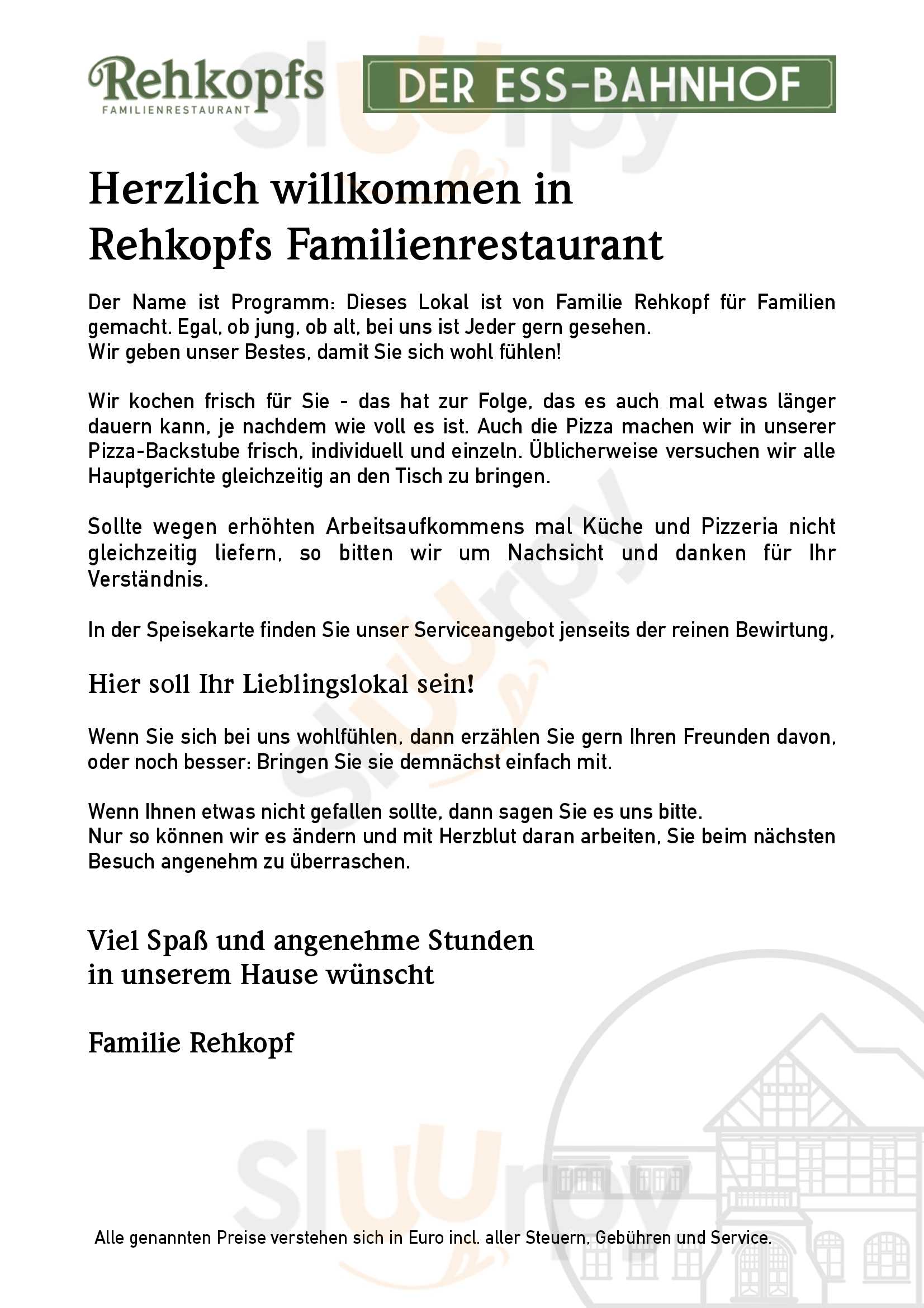 Rehkopfs Familienrestaurant Beelitz Menu - 1