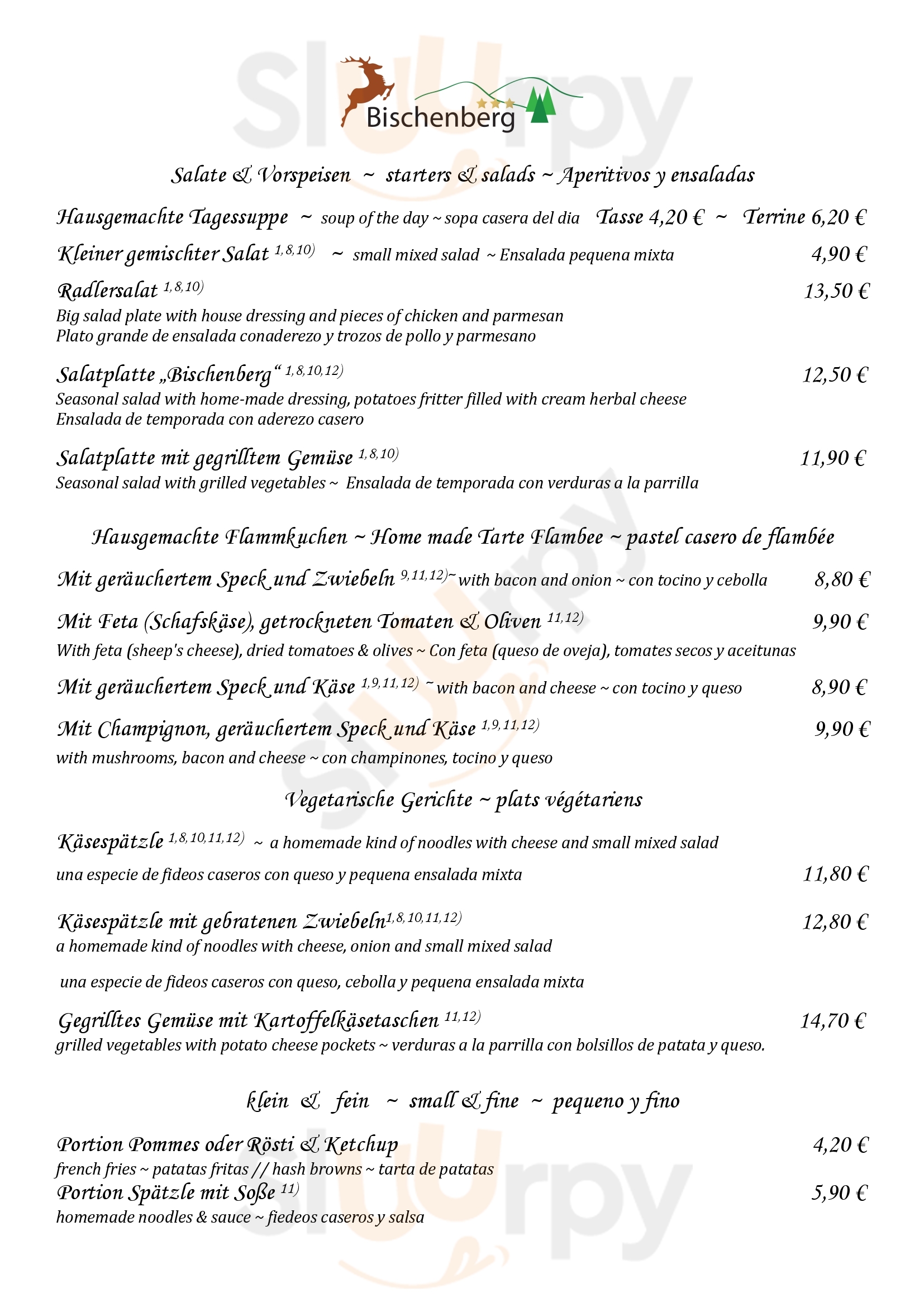 Gasthaus Bischenberg Sasbachwalden Menu - 1