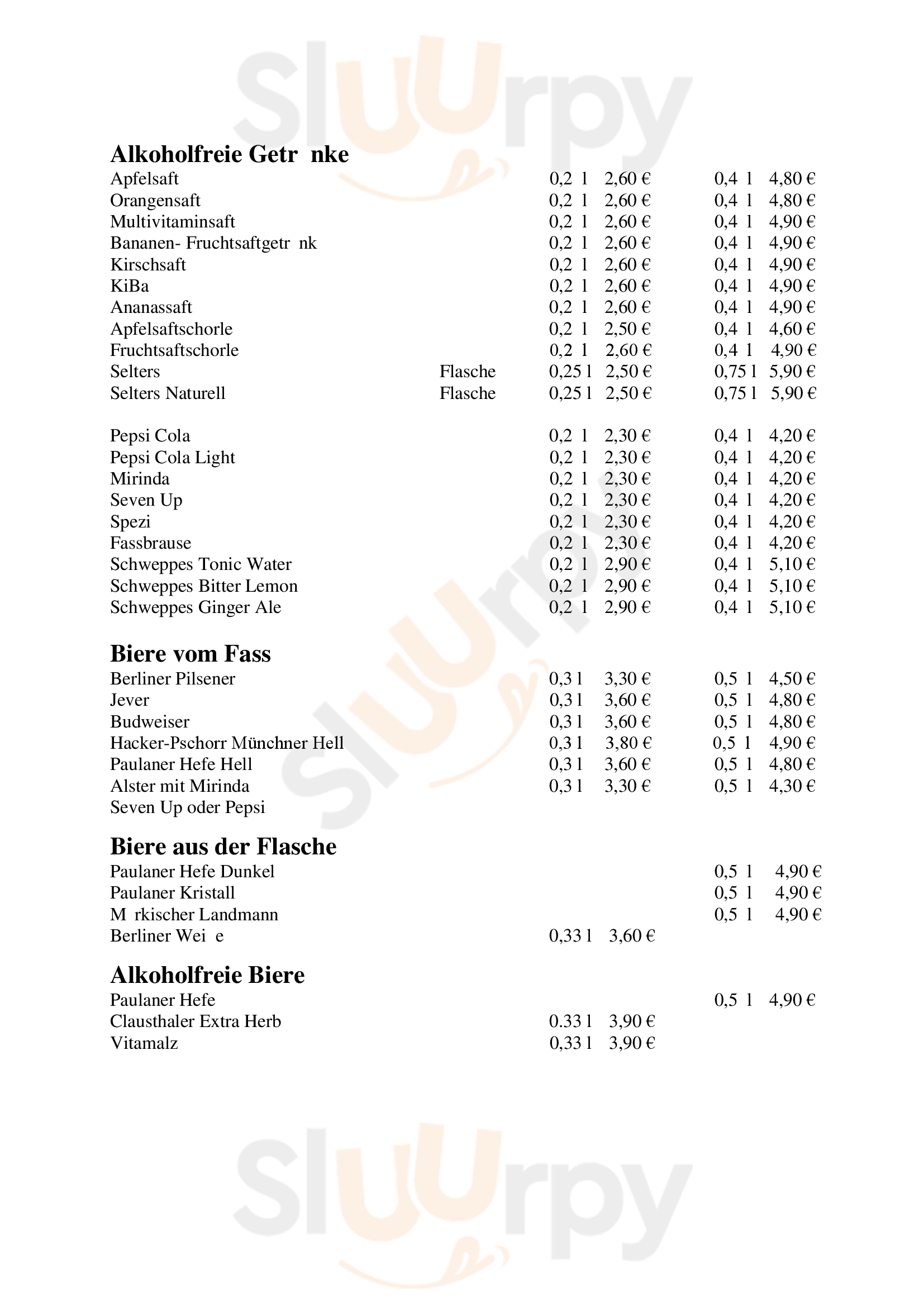 Cafe-restaurant Fair-play Hennigsdorf Menu - 1