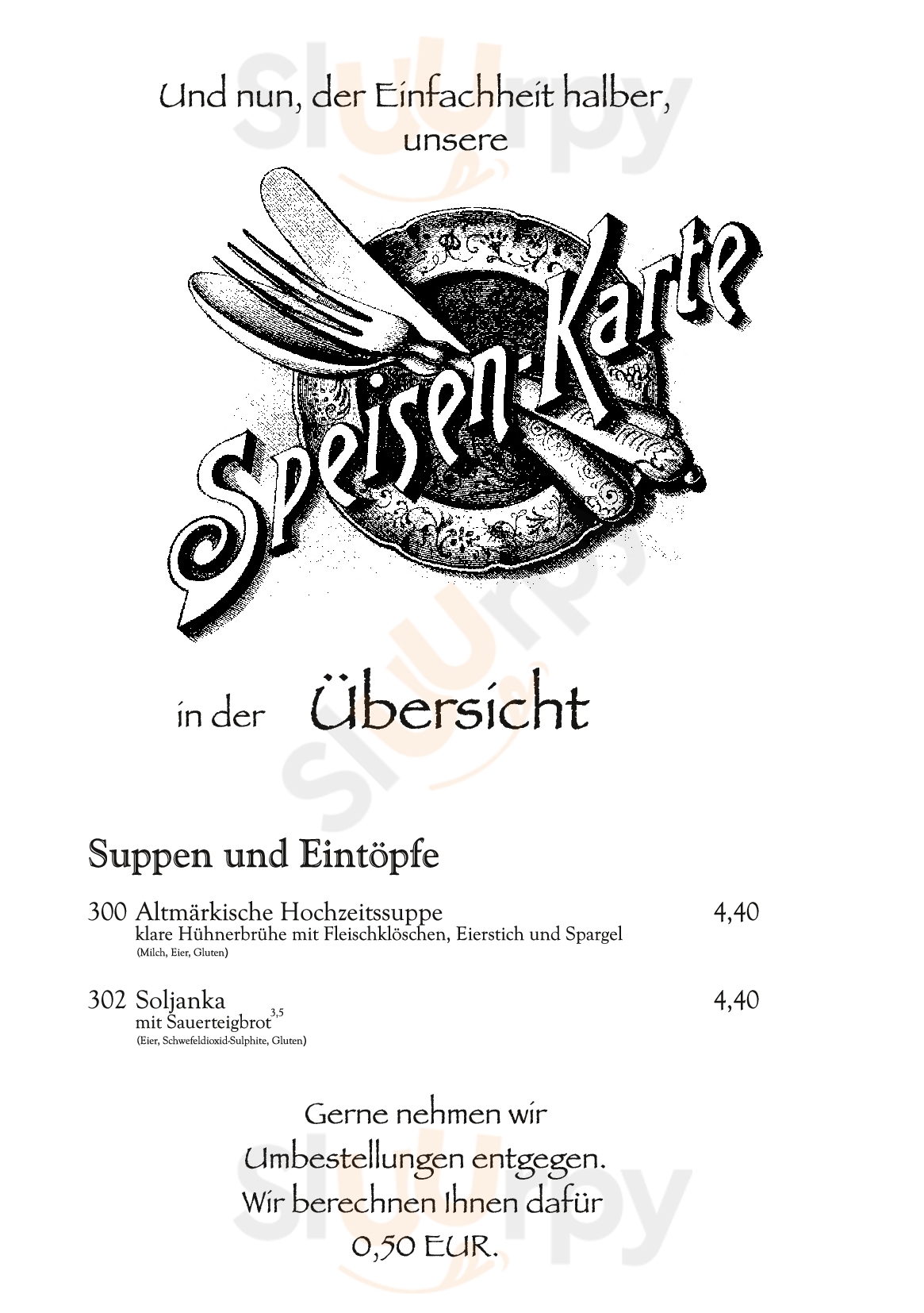 Exempel Gaststuben Tangermünde Menu - 1