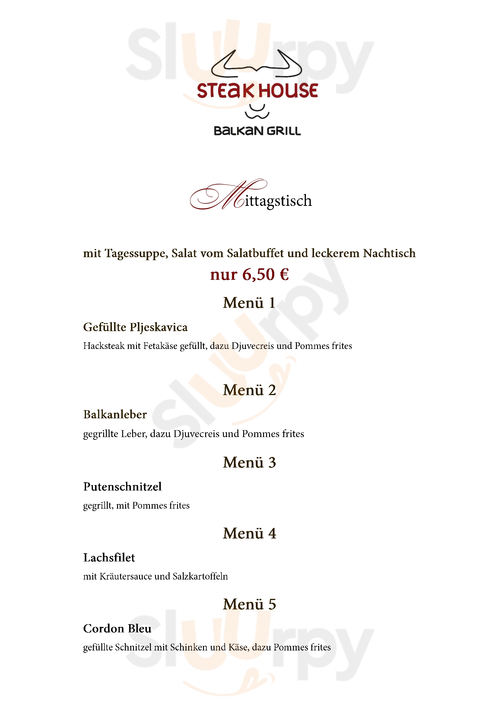 Steakhaus Balkan Grill Quakenbrück Menu - 1