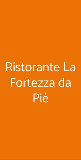 La Fortezza Da Piè, Montignoso